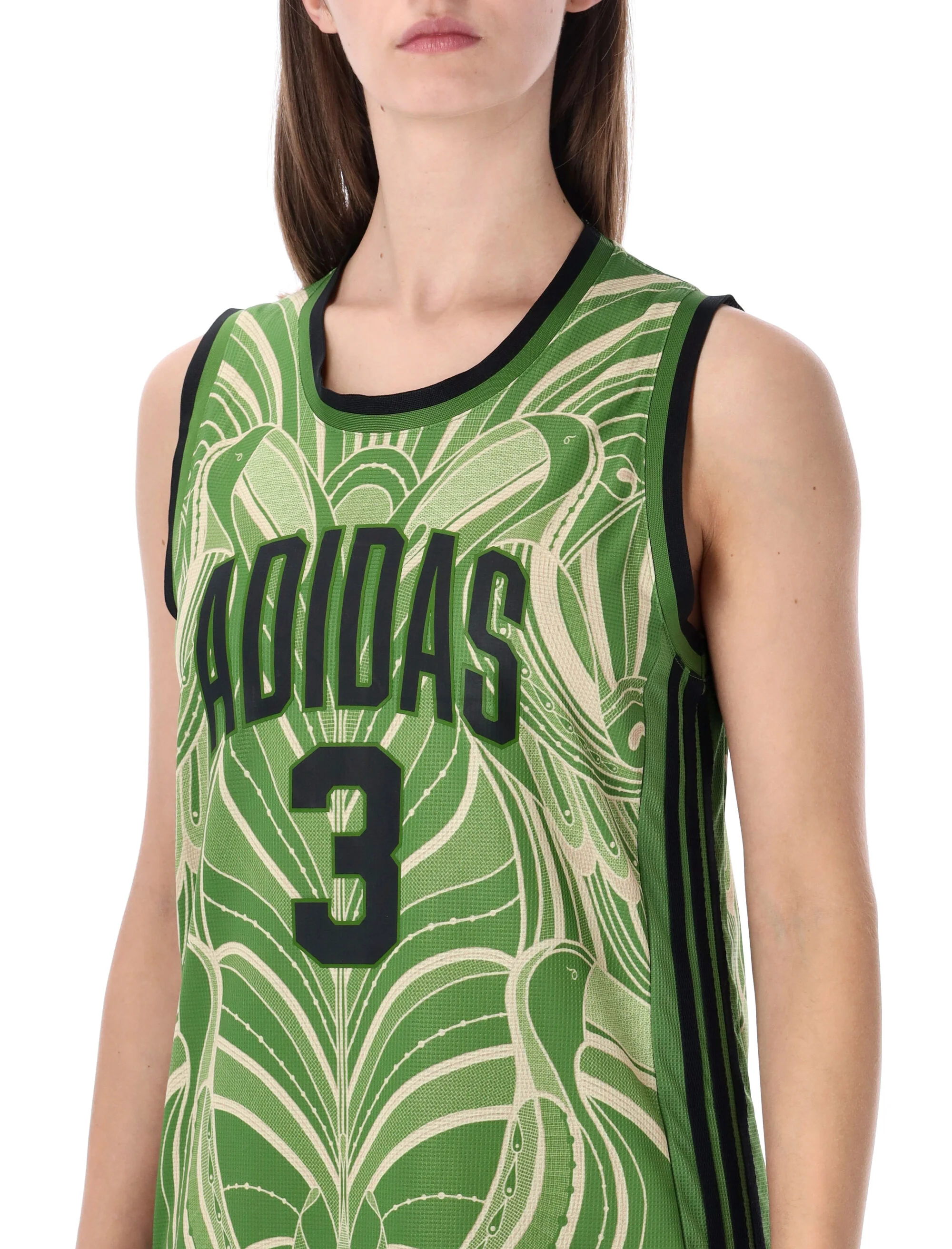 ADIDAS ORIGINALS FARM GREEN MAXI DRESS - Image 3