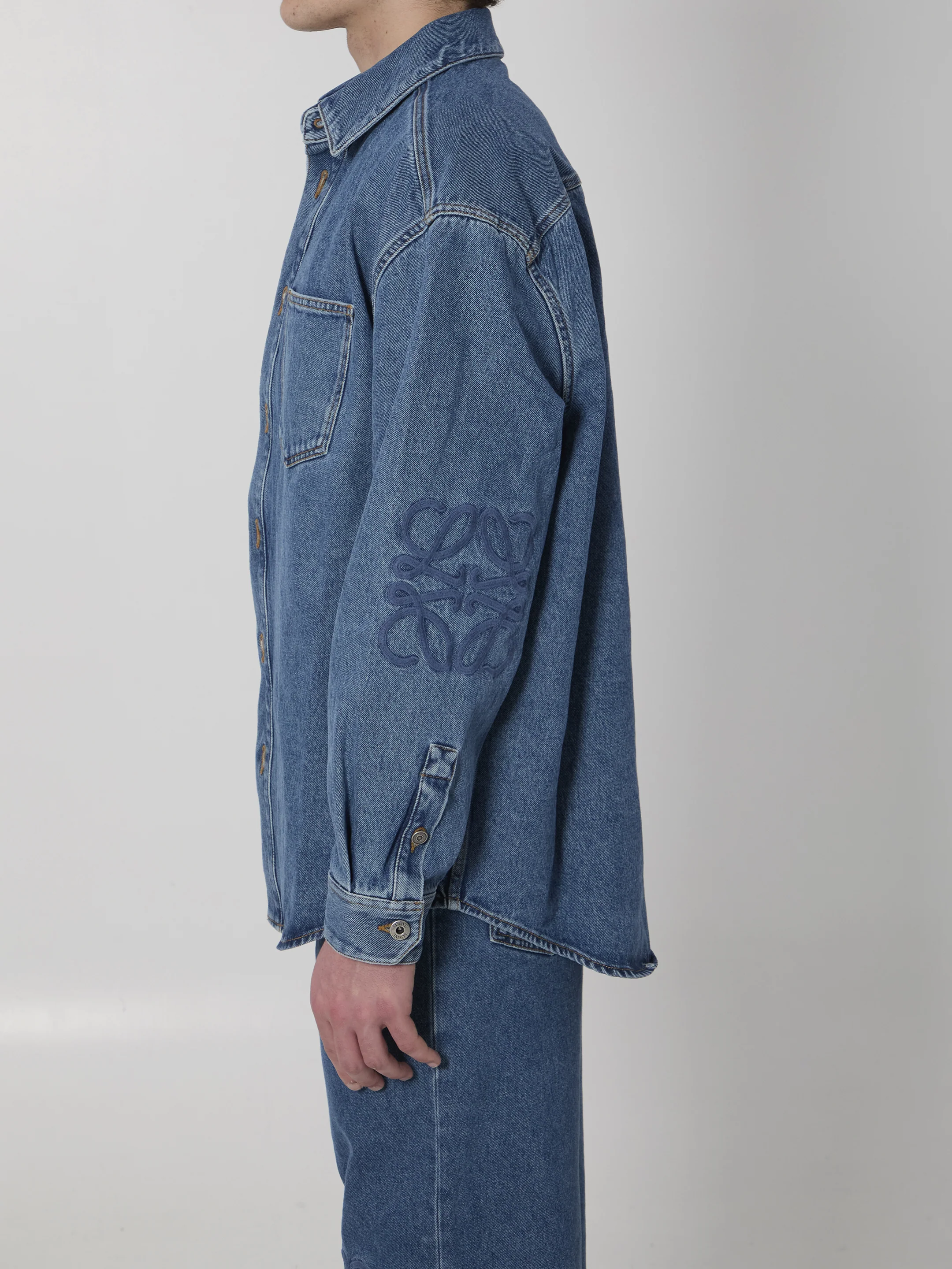 Anagram denim overshirt - Image 3