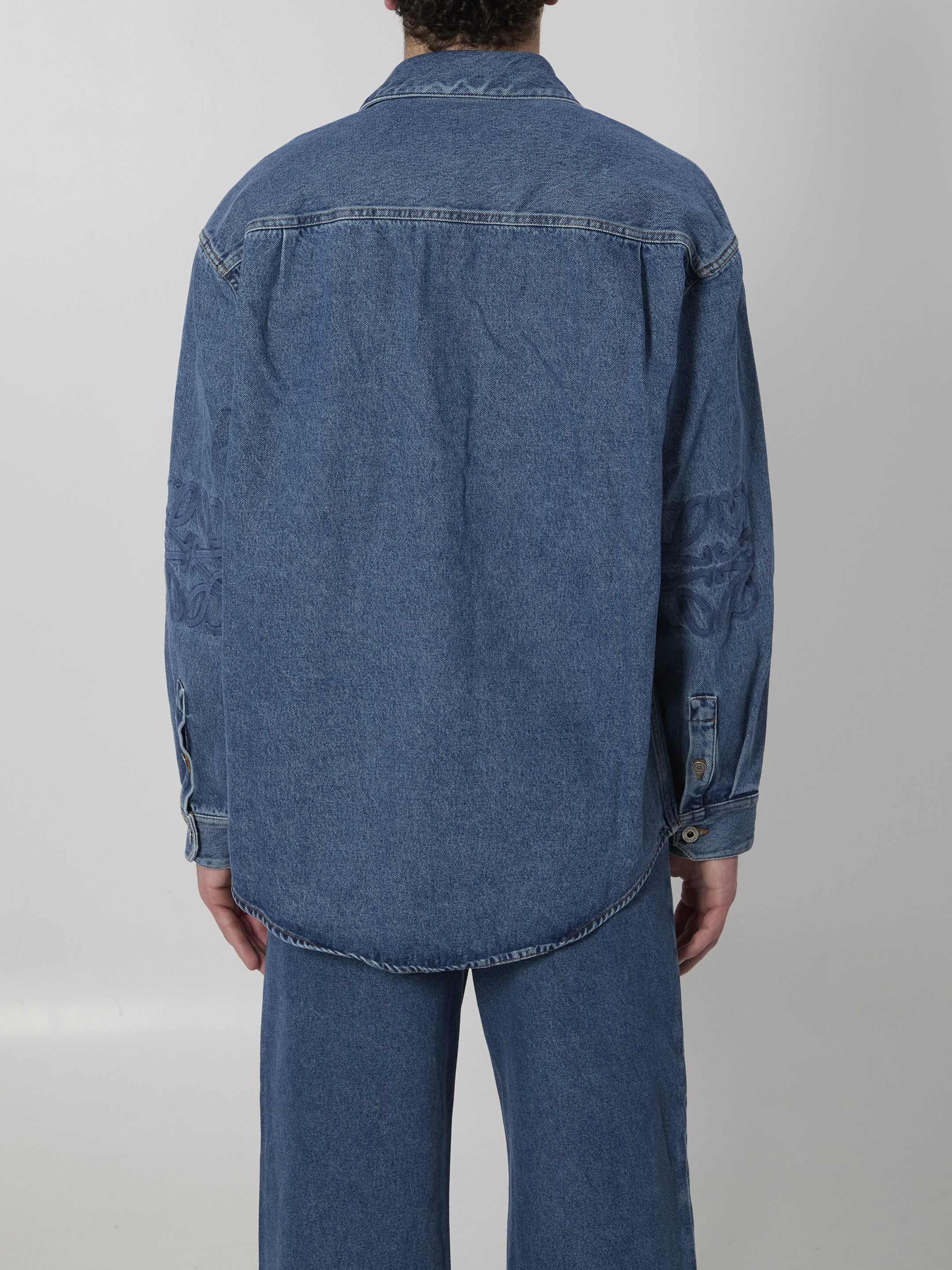 Anagram denim overshirt - Image 4