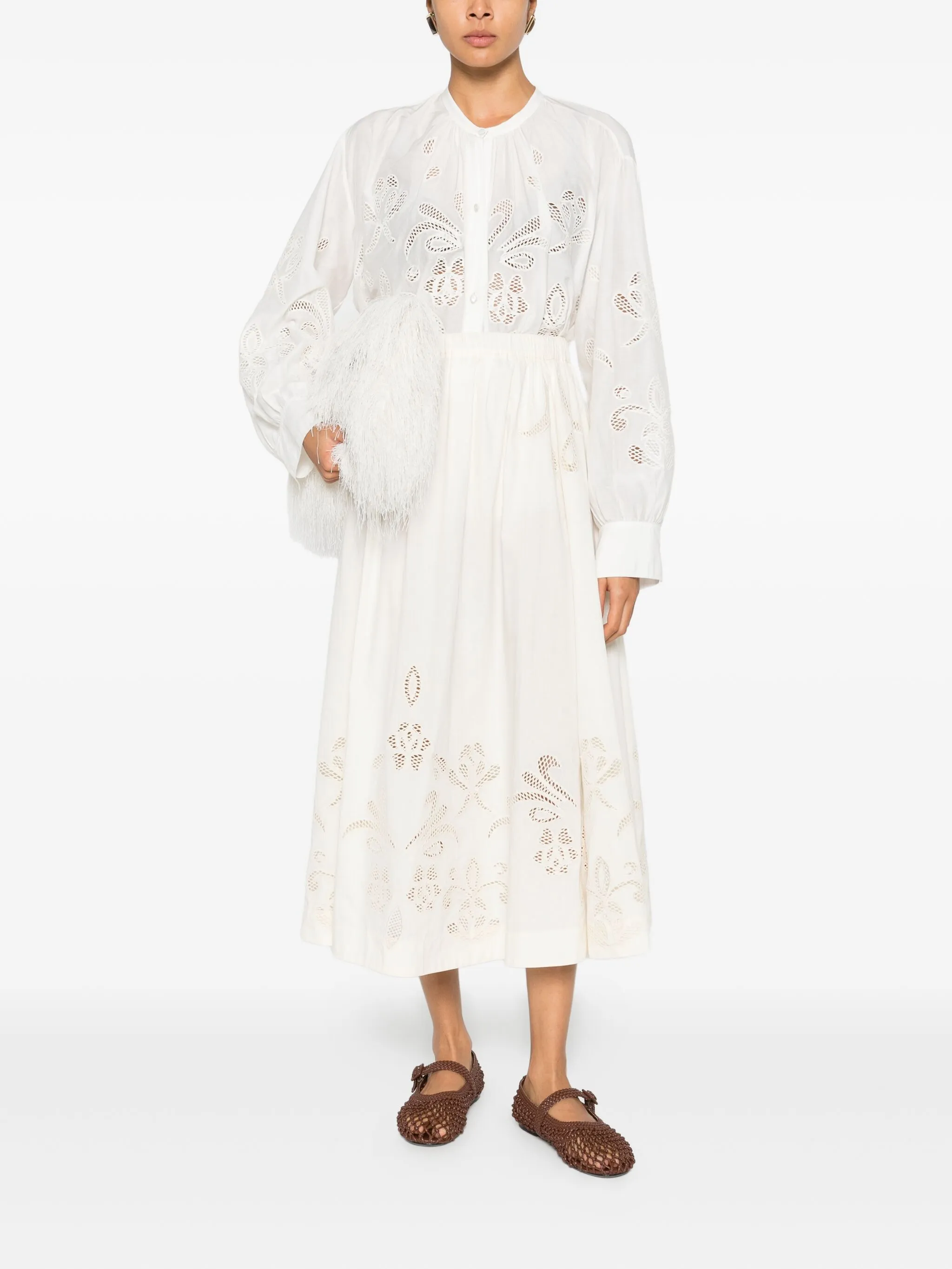 AVORIO LUNAMARIS EMBROIDERY COTTON SILK - Image 3