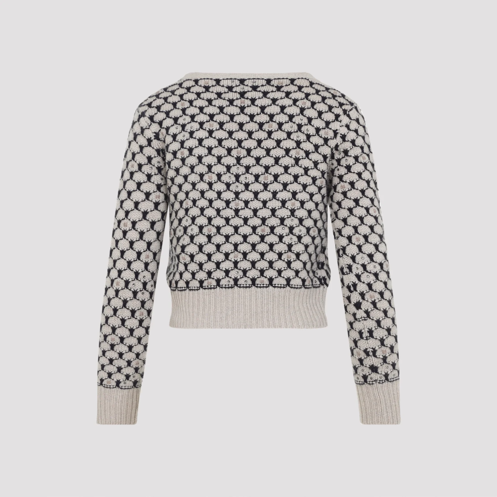 BEIGE MASTRO WOOL AND CASHMERE CARDIGAN - Image 3