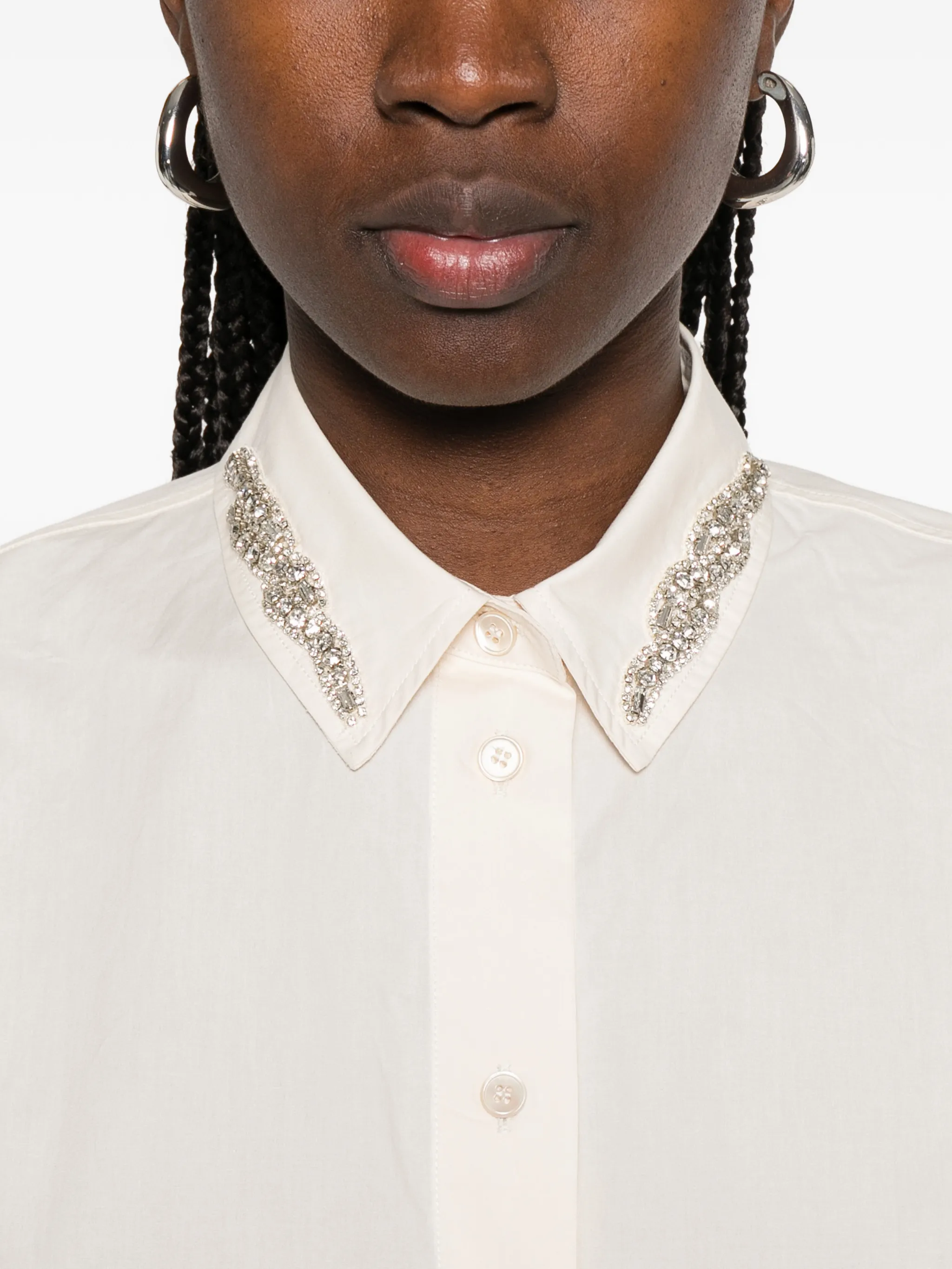 BEURRE EMBROIDERED COLLAR BOXY SHIRT - Image 5
