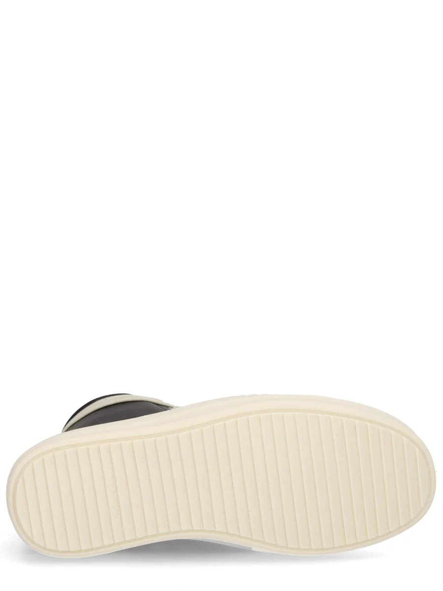 BLACK AND WHITE LEATHER SNEAKERS - Image 5