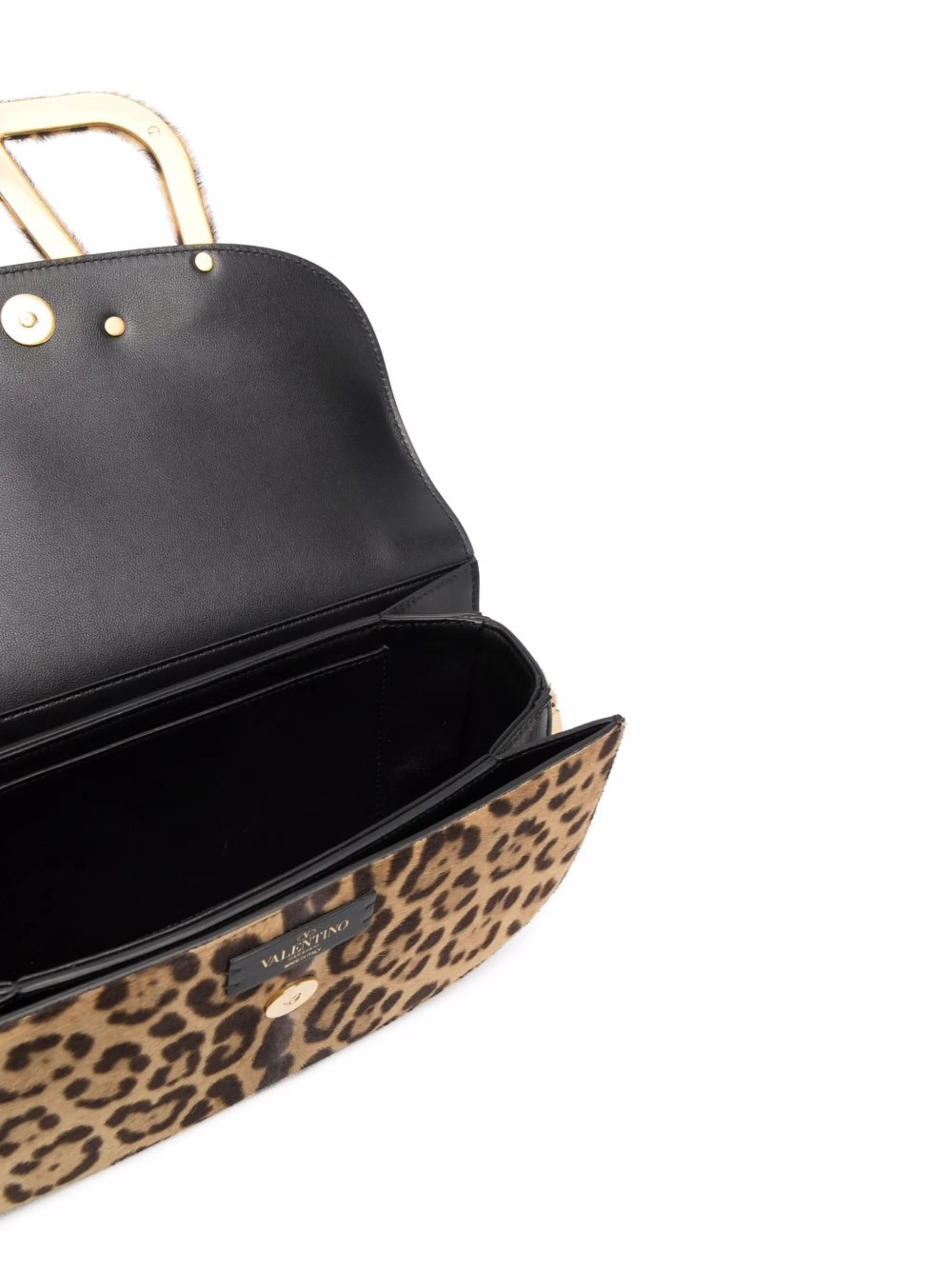 BLACK CALF LEATHER LEO BAG - Image 2