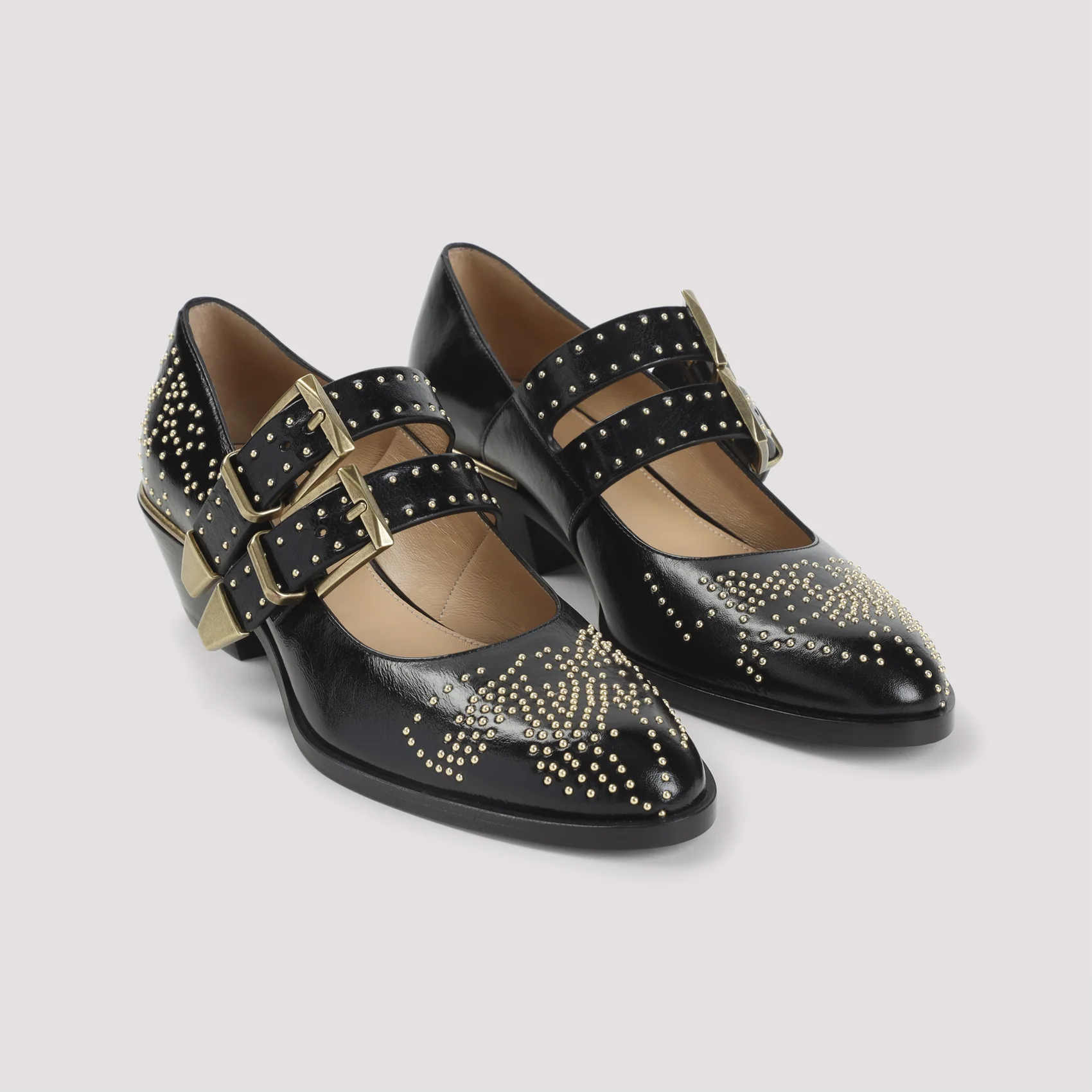 BLACK CALF LEATHER SUSAN PUMPS - Image 4