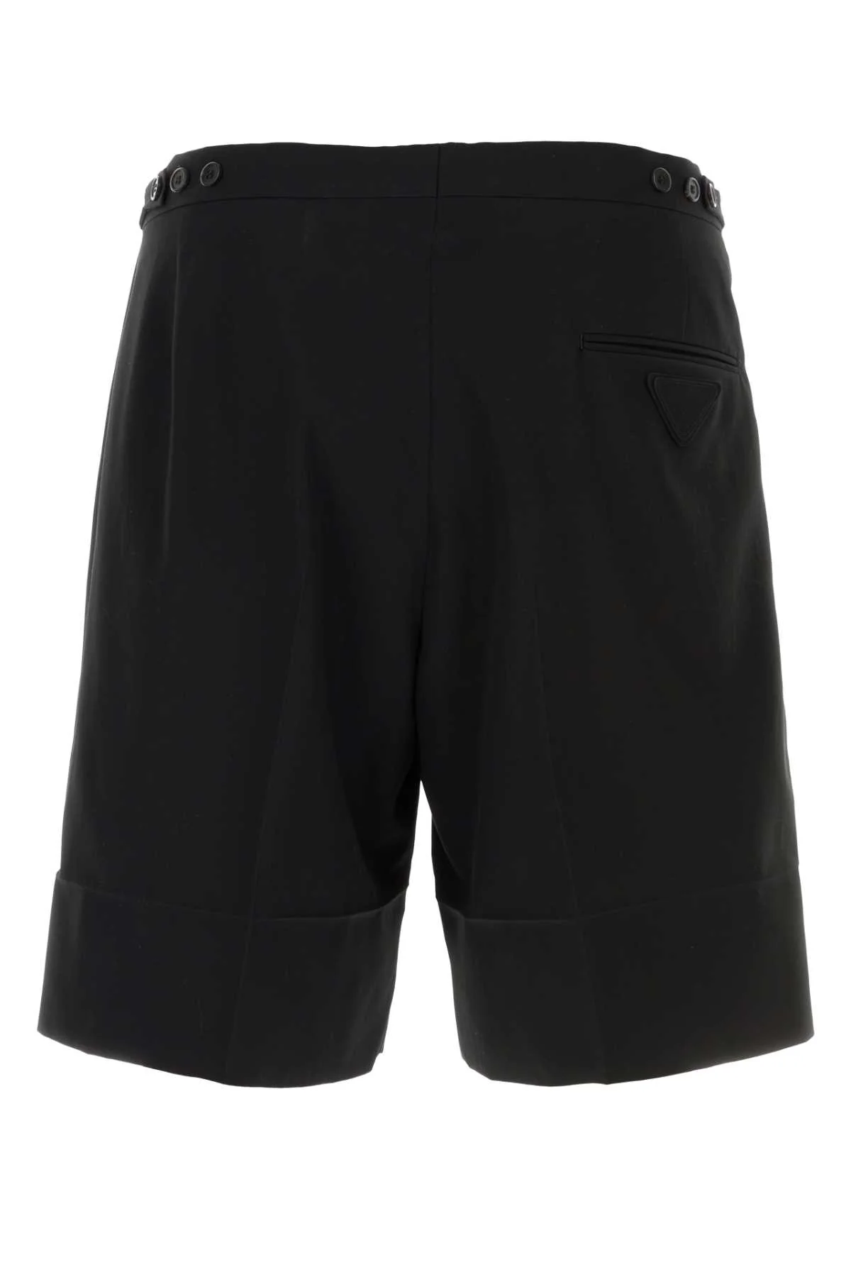 BLACK COTTON BERMUDA SHORTS - Image 2
