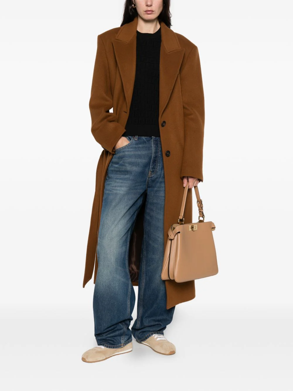 BLACK COTTON BLEND SWEATER - Image 3