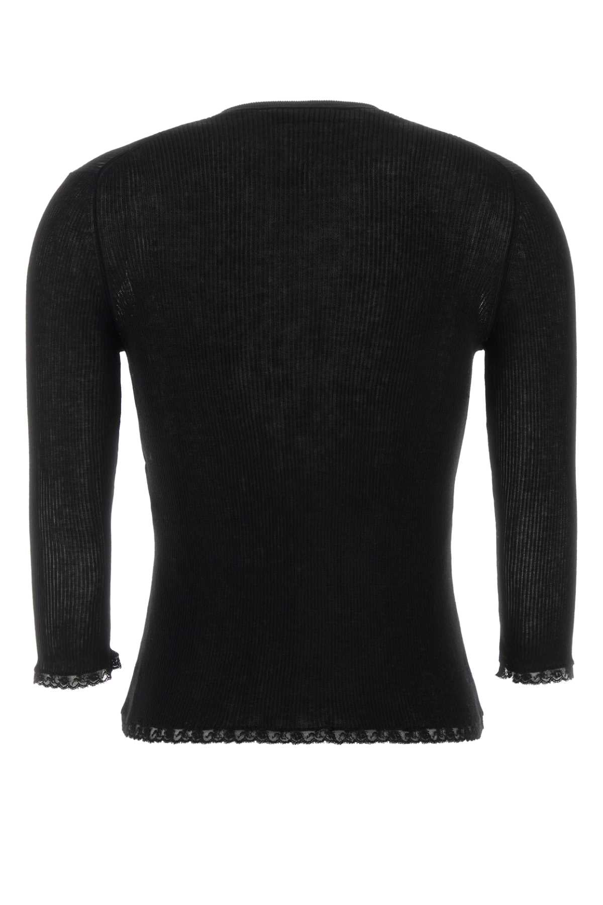 BLACK COTTON CARDIGAN - Image 2