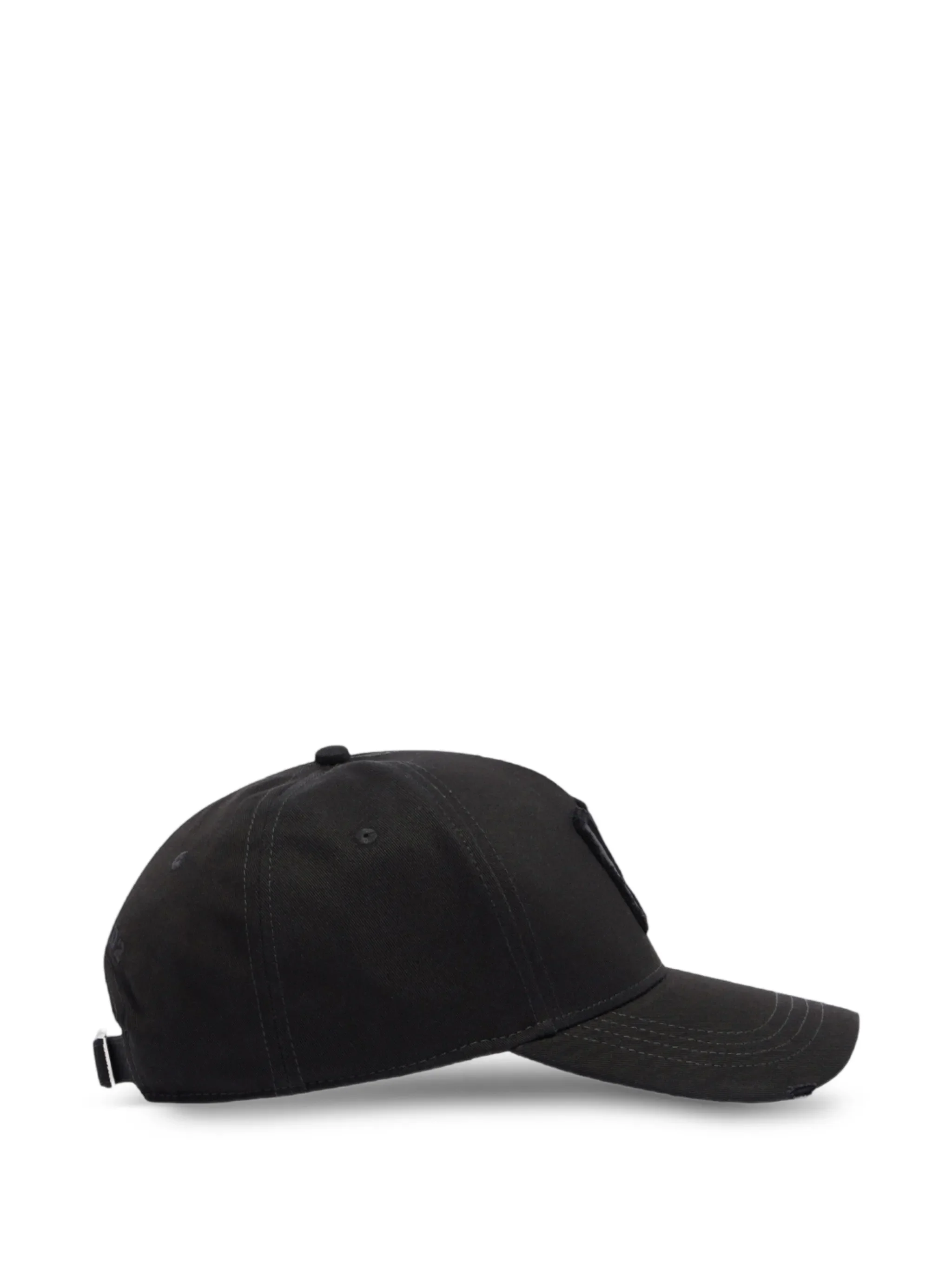 BLACK COTTON ICONIQUE BASEBALL CAP - Image 4