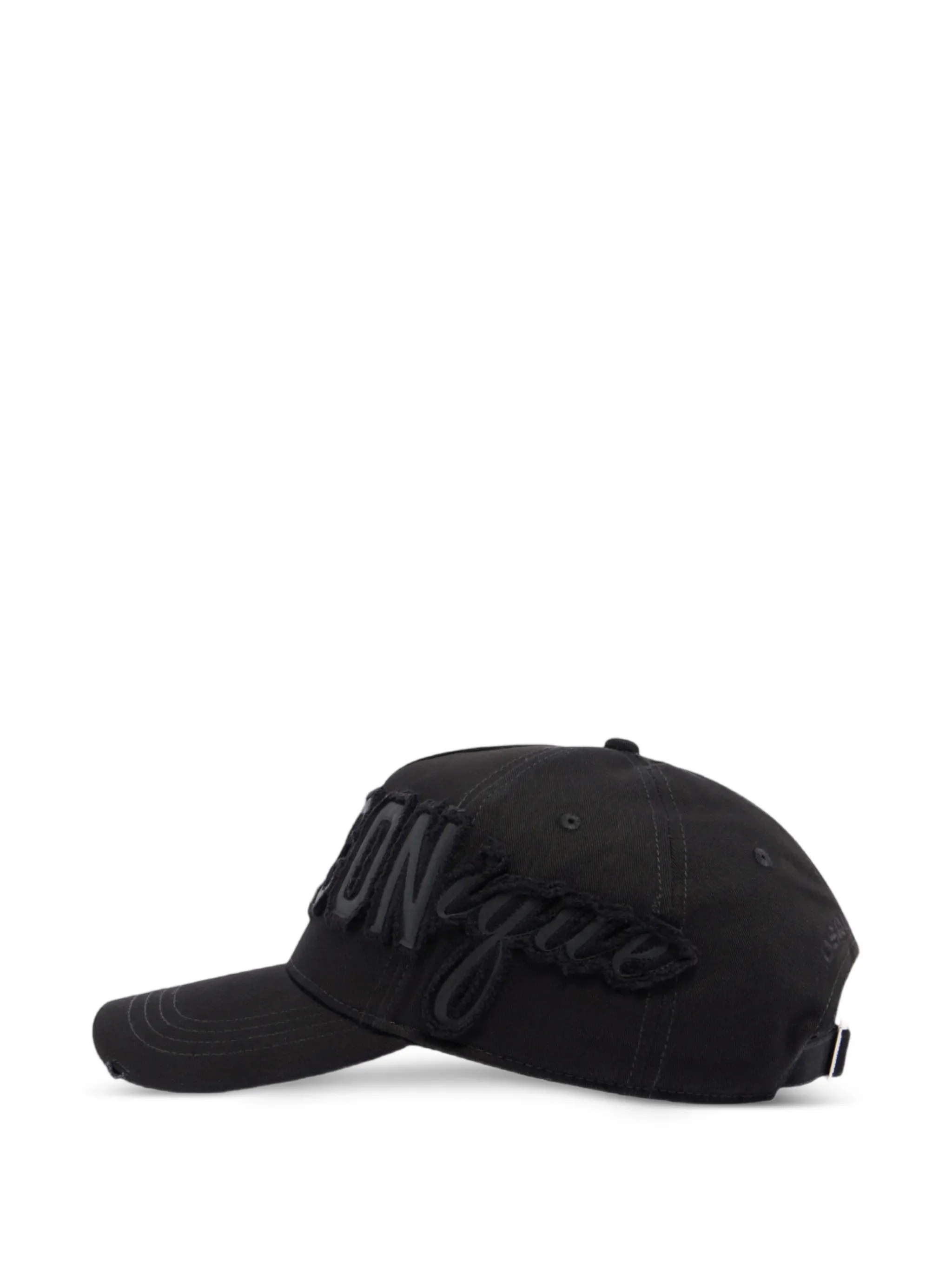 BLACK COTTON ICONIQUE BASEBALL CAP - Image 5