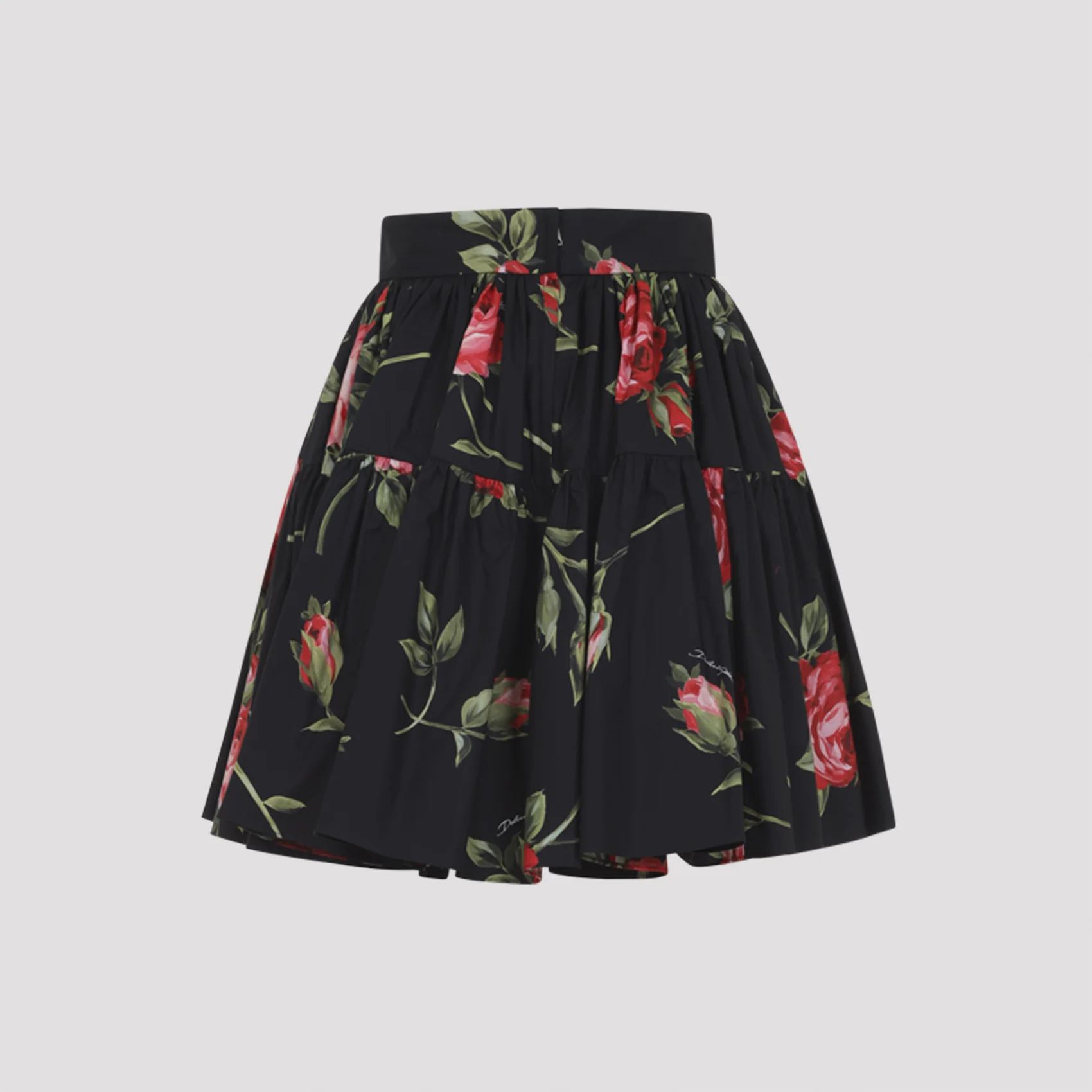BLACK COTTON MINI SKIRT - Image 3