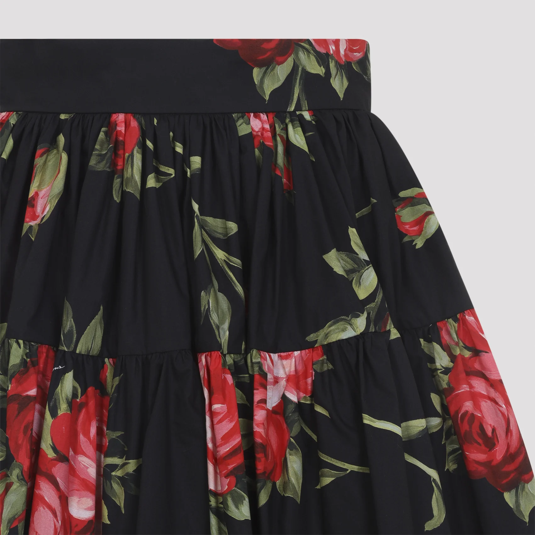 BLACK COTTON MINI SKIRT - Image 4