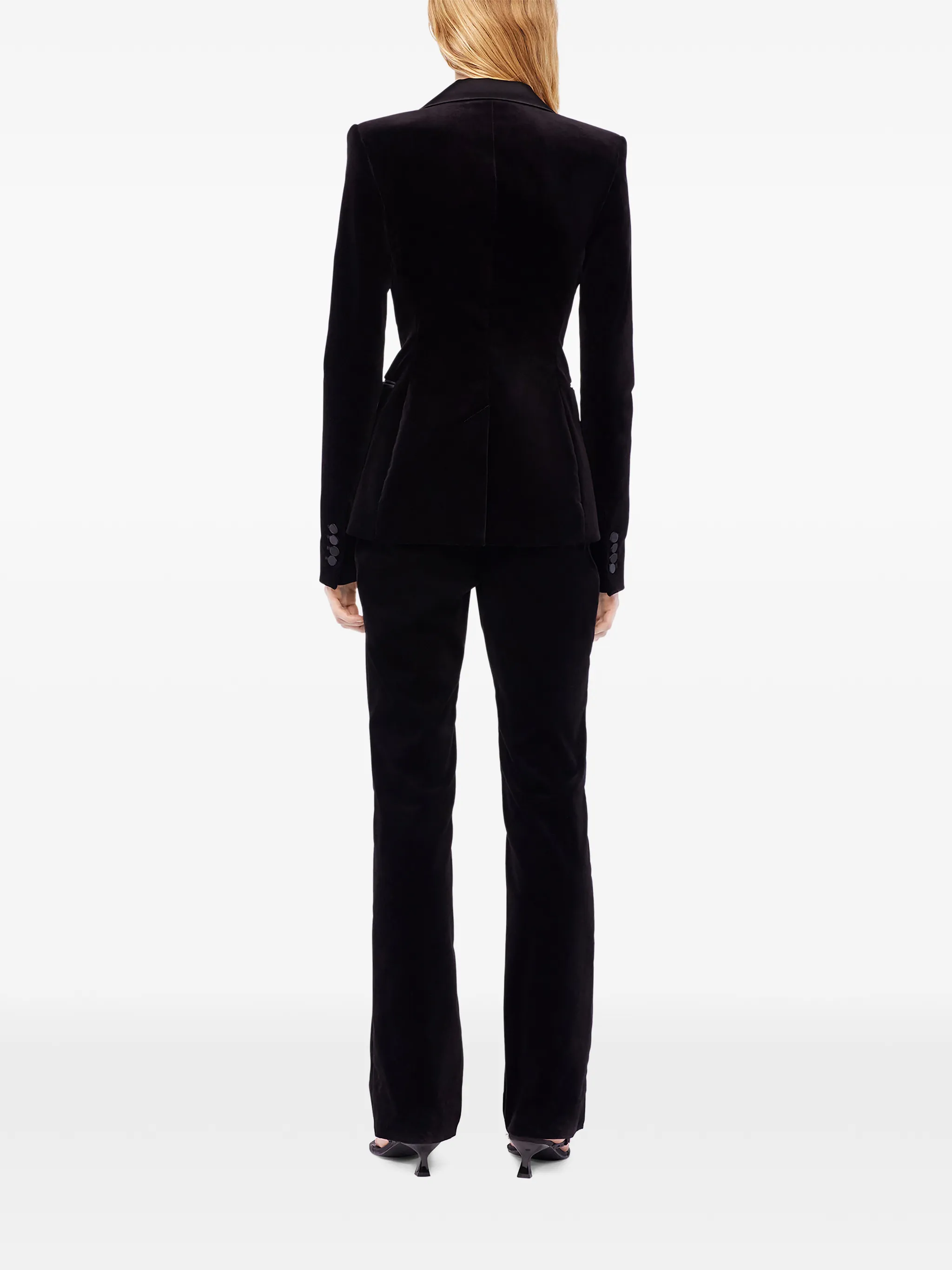BLACK COTTON POLYESTER ELASTANE JACKET - Image 4