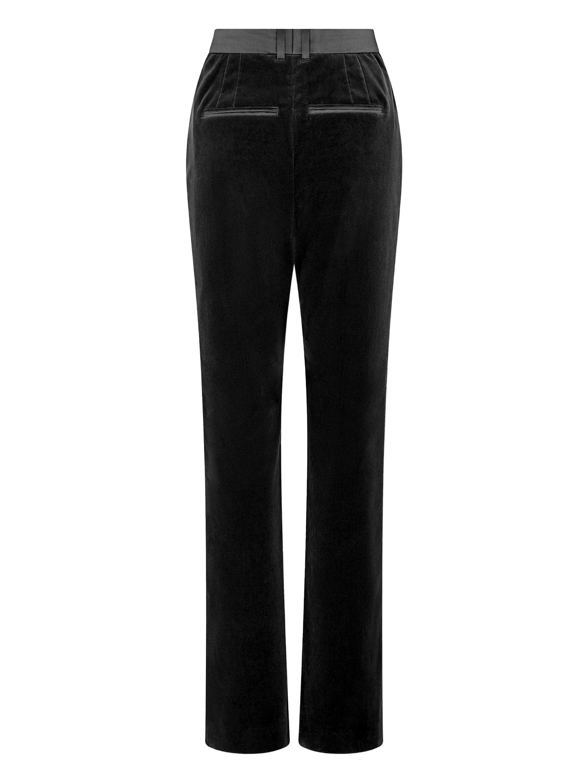 BLACK COTTON POLYESTER ELASTANE PANTS - Image 5