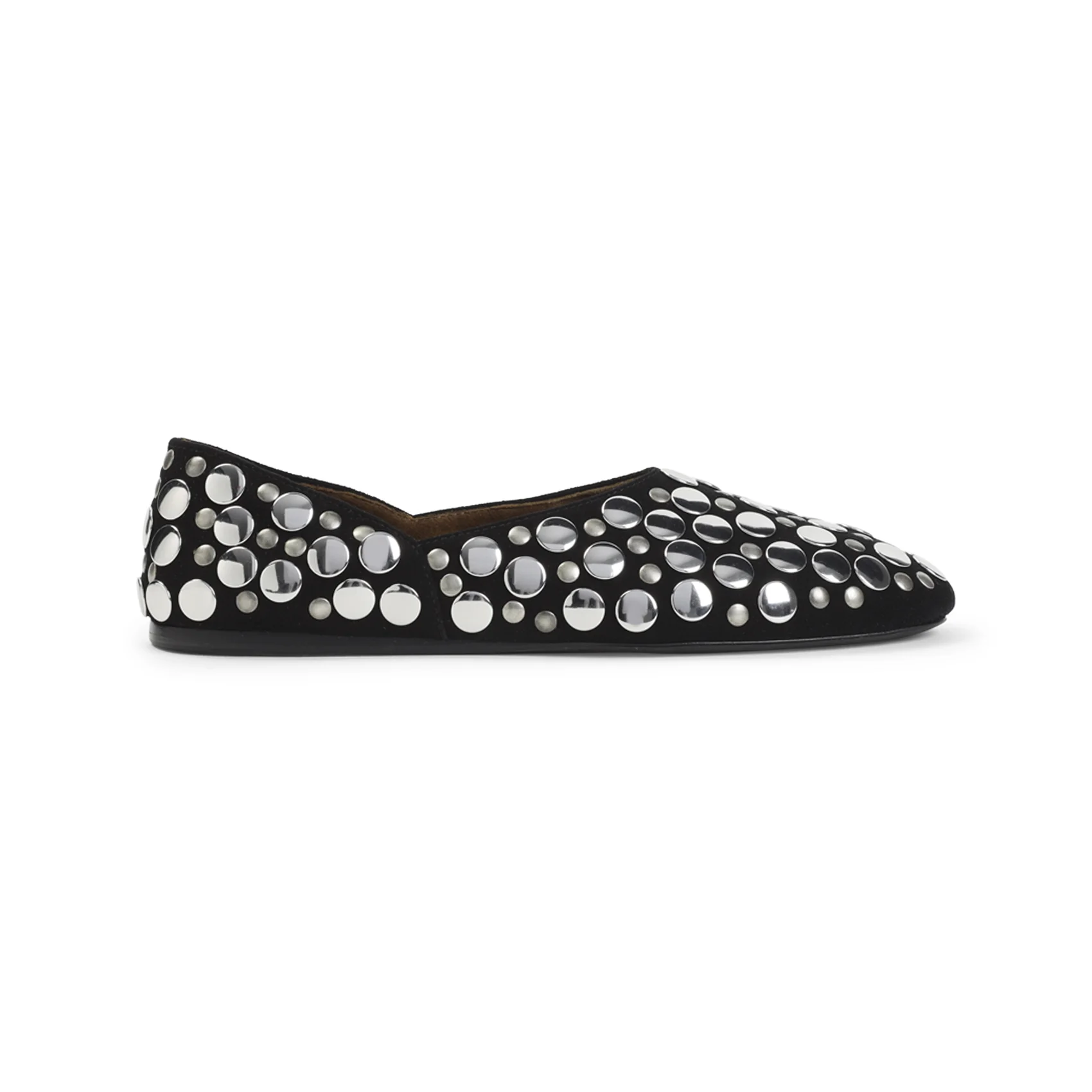 BLACK JANE CALF LEATHER BALLERINAS