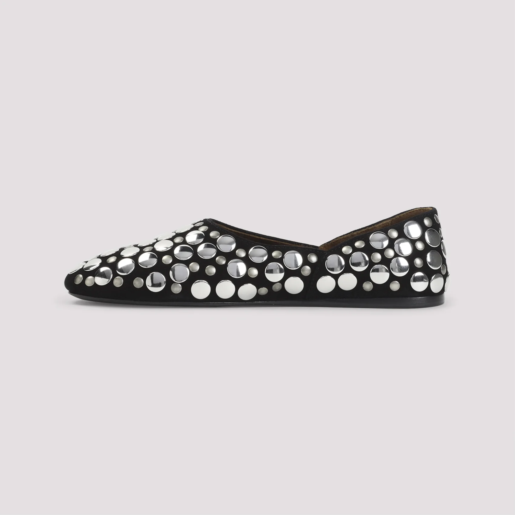 BLACK JANE CALF LEATHER BALLERINAS - Image 3