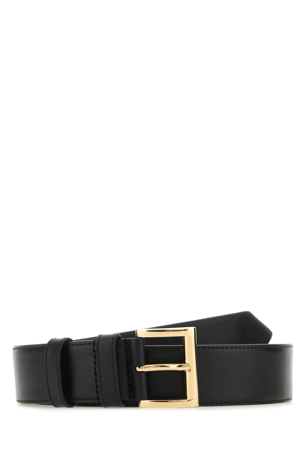 BLACK LEATHER BELT