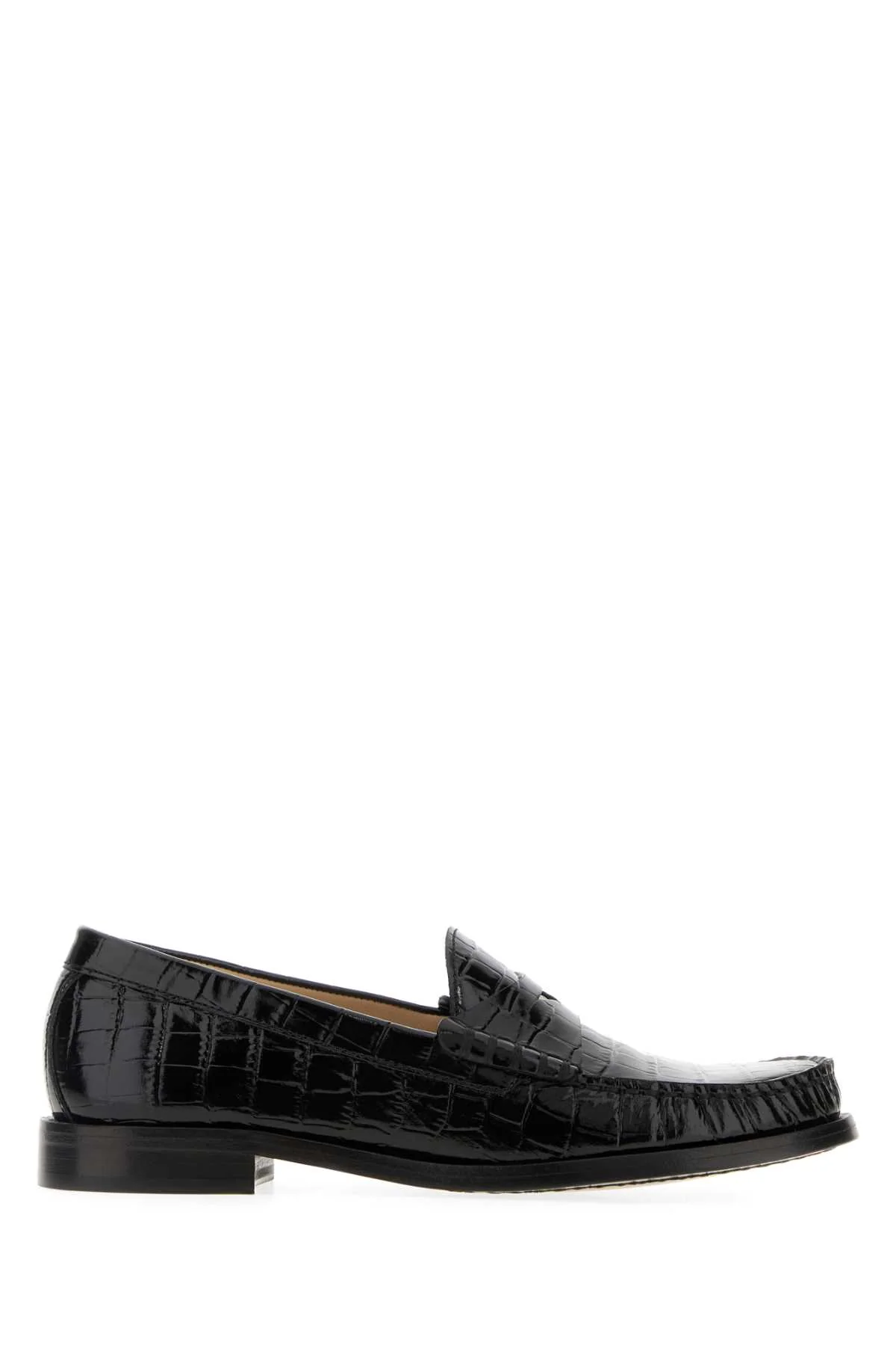 BLACK LEATHER LOTTIE LOAFERS