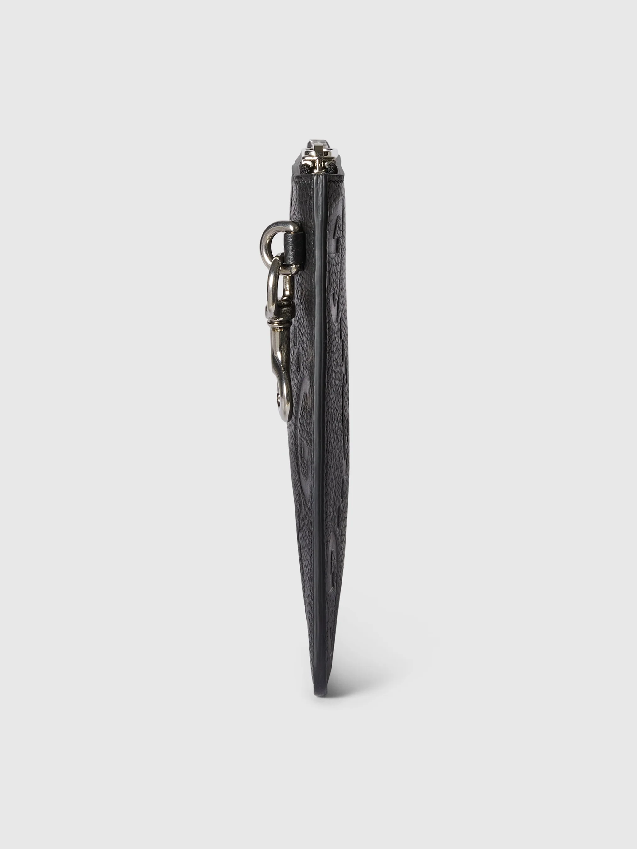 BLACK LEATHER MEDIUM CLUTCH - Image 5