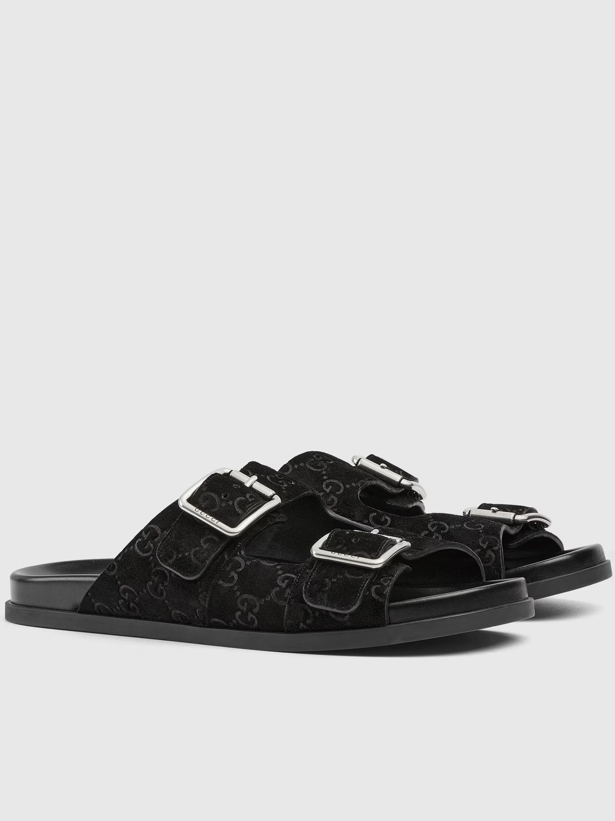 BLACK LEATHER SANDAL - Image 2