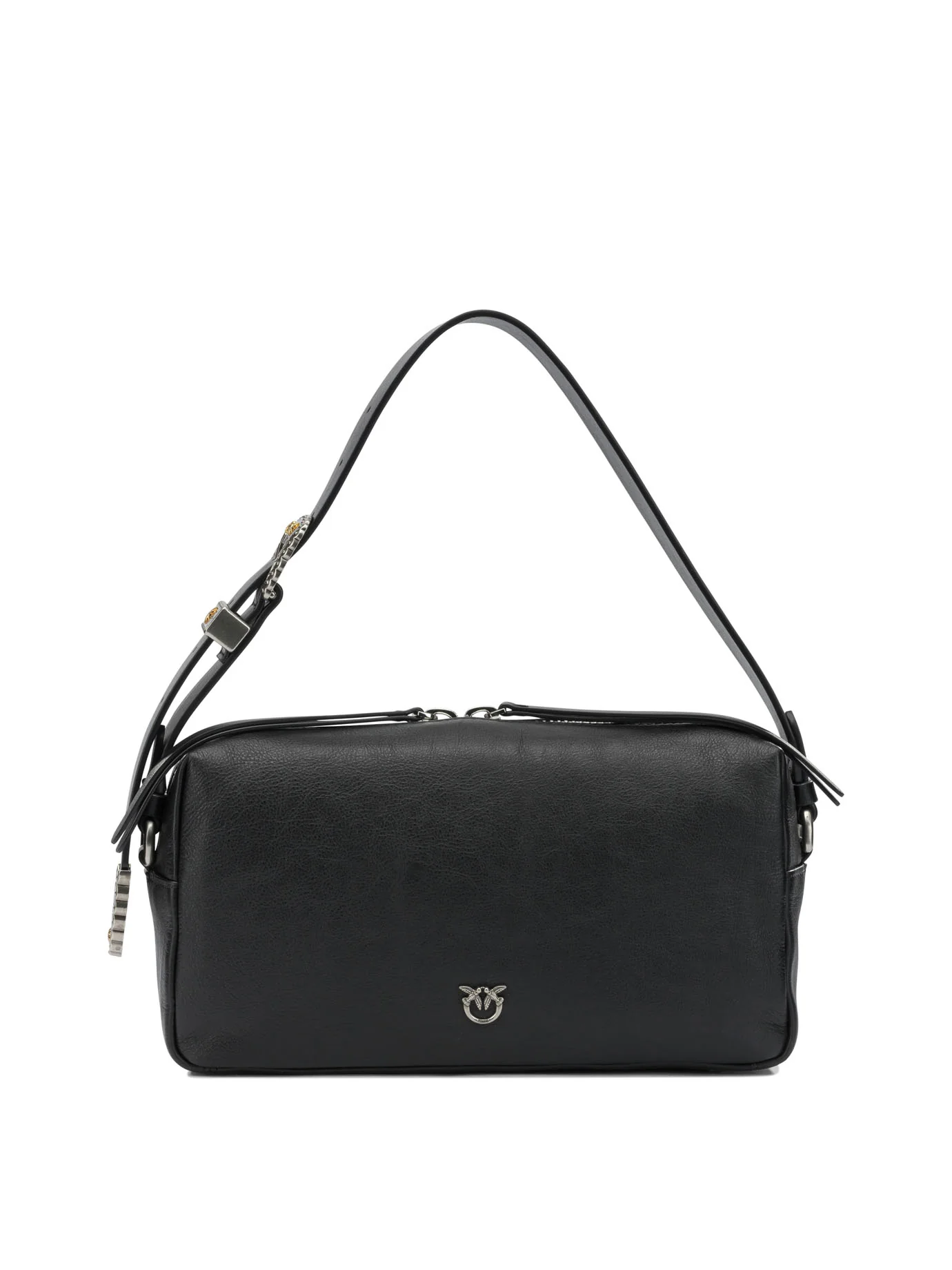 BLACK LEATHER SHOULDER BAG