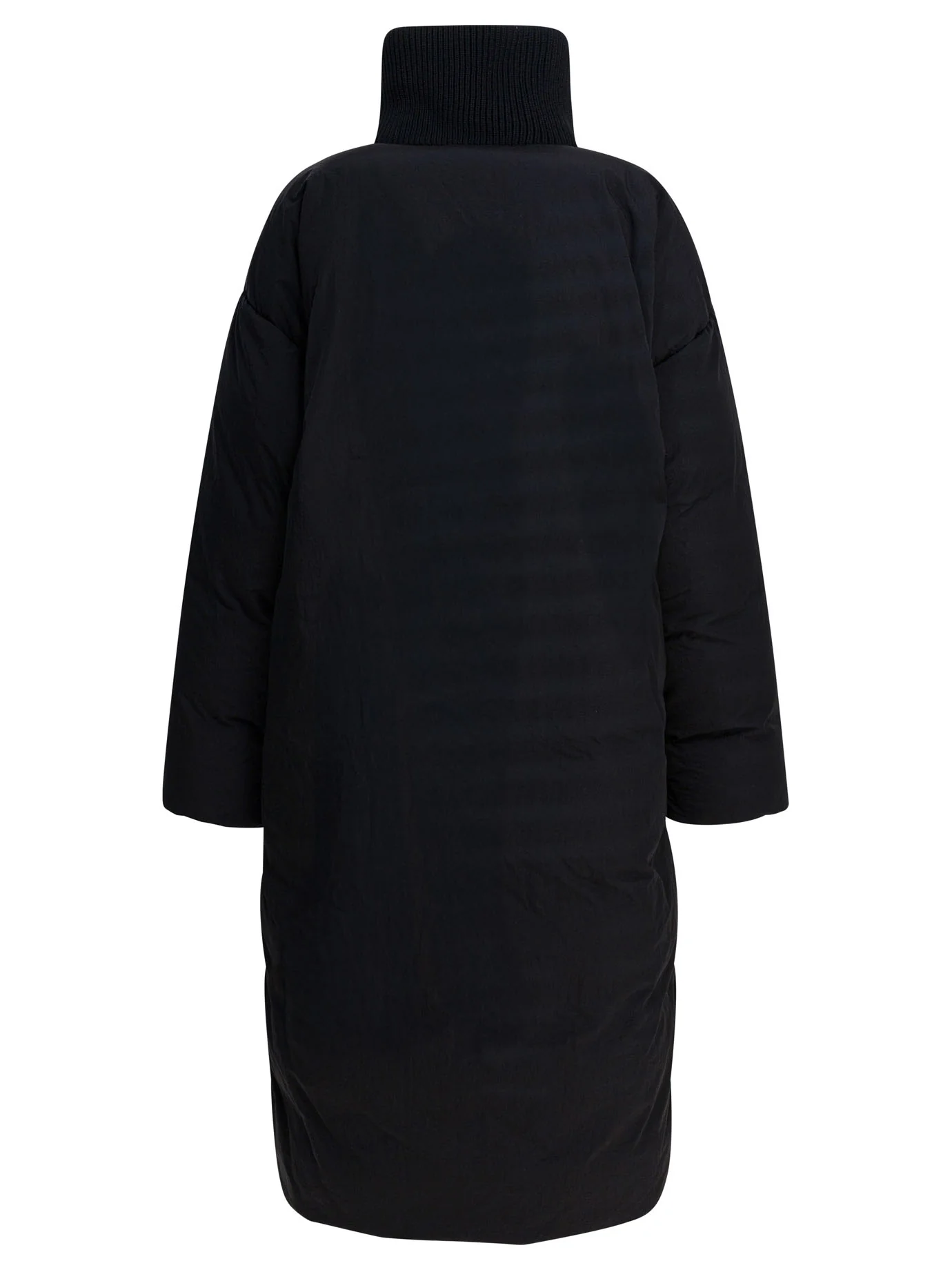 BLACK PADDED POLYAMIDE COAT - Image 2