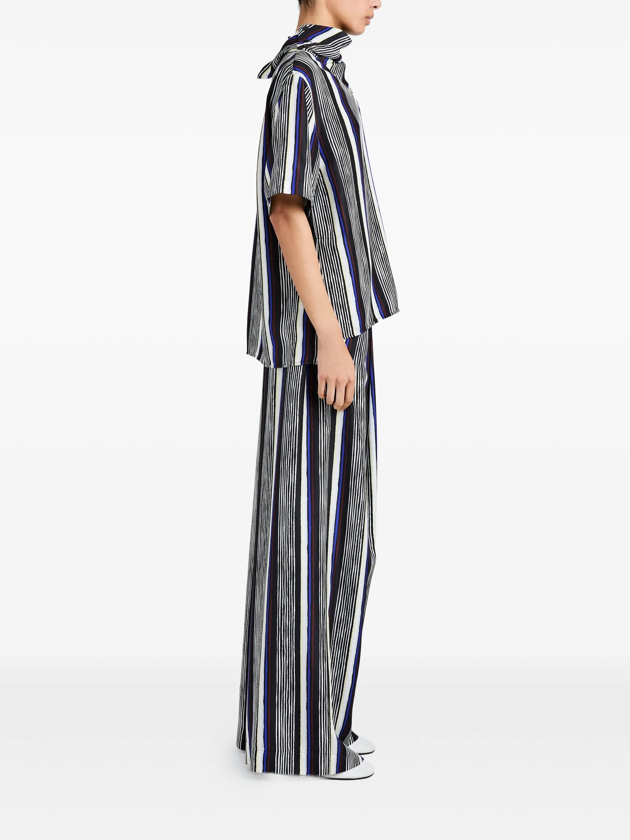 BLACK SILK AMIRA PANTS - Image 3