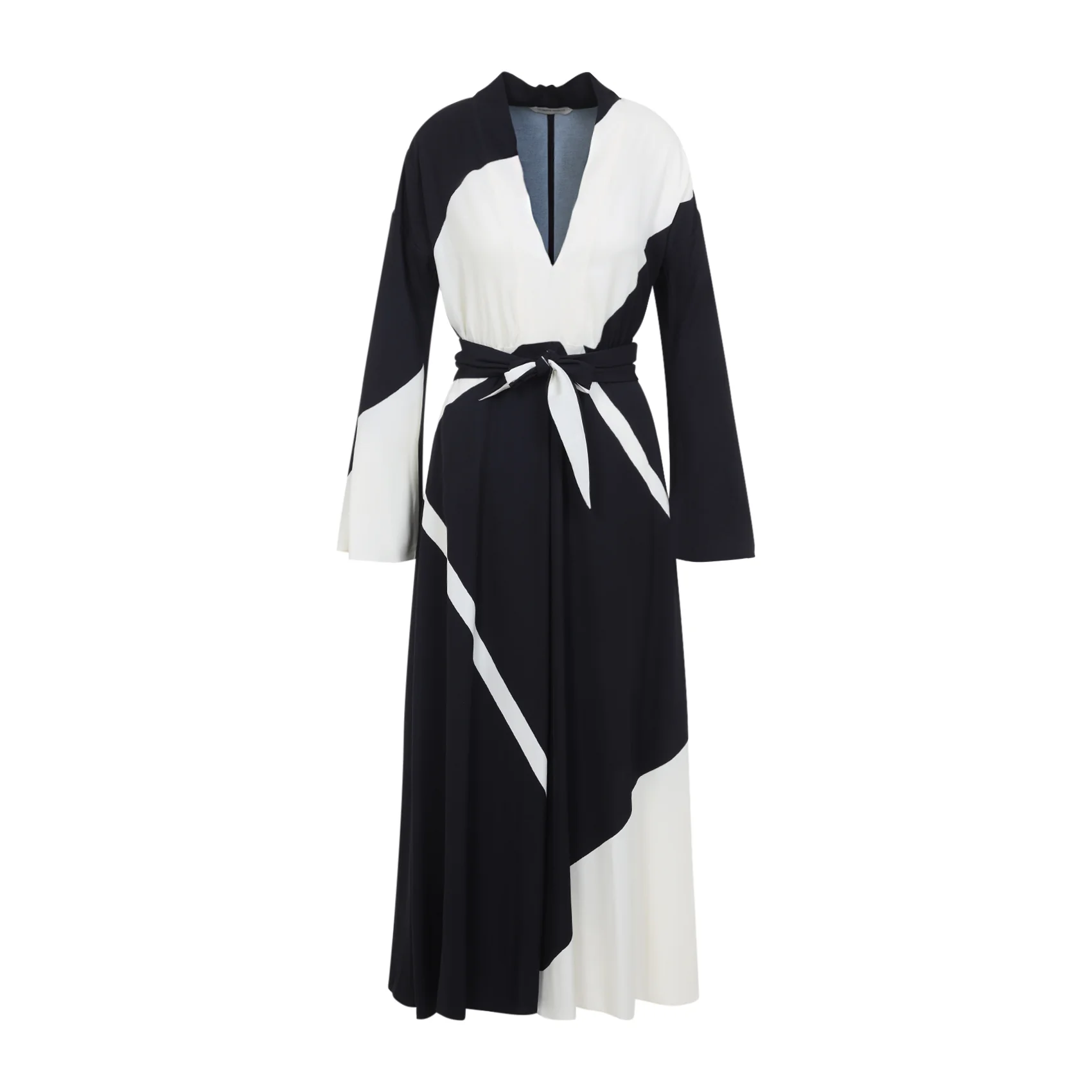 BLACK TWILL PRINTED DRESS