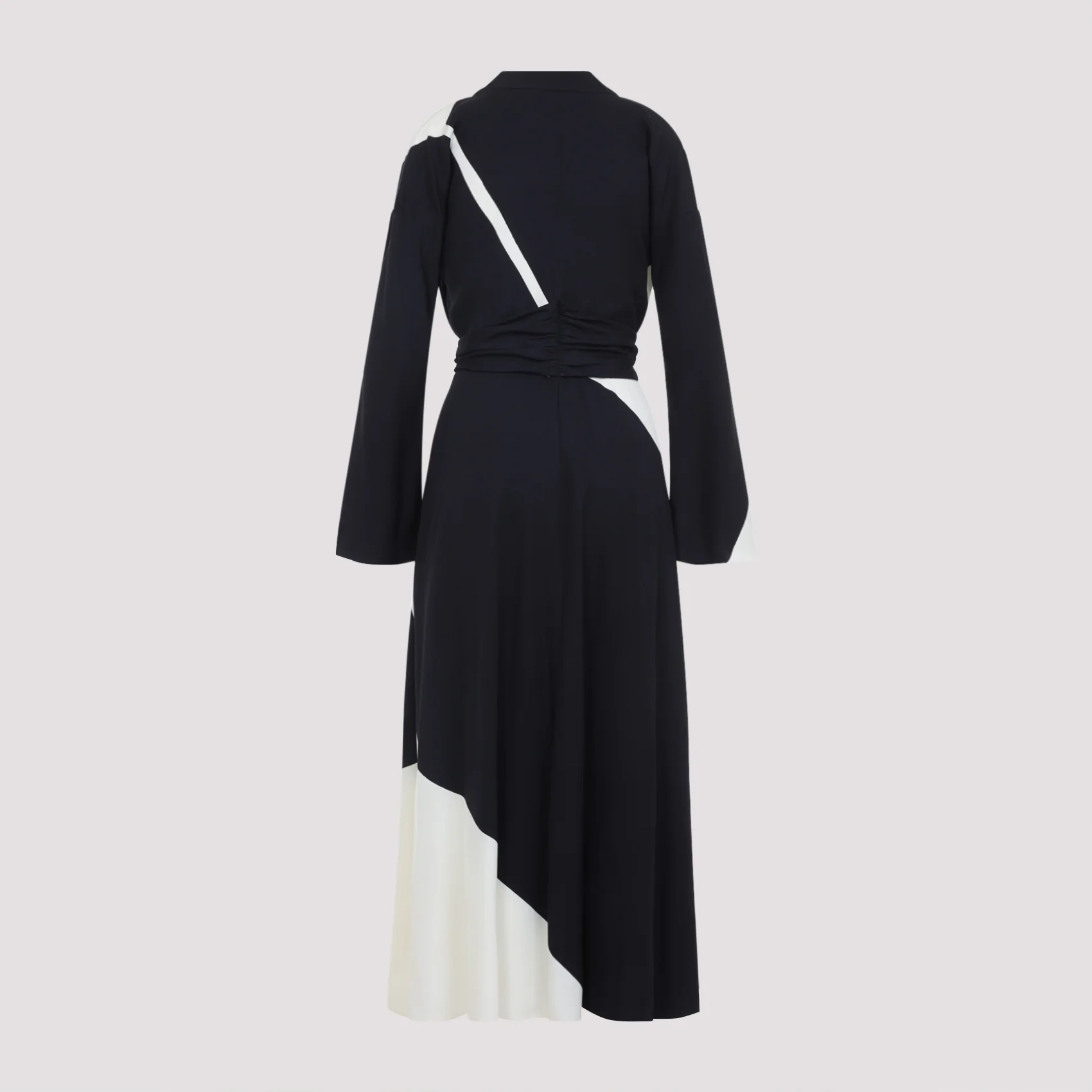 BLACK TWILL PRINTED DRESS - Image 3