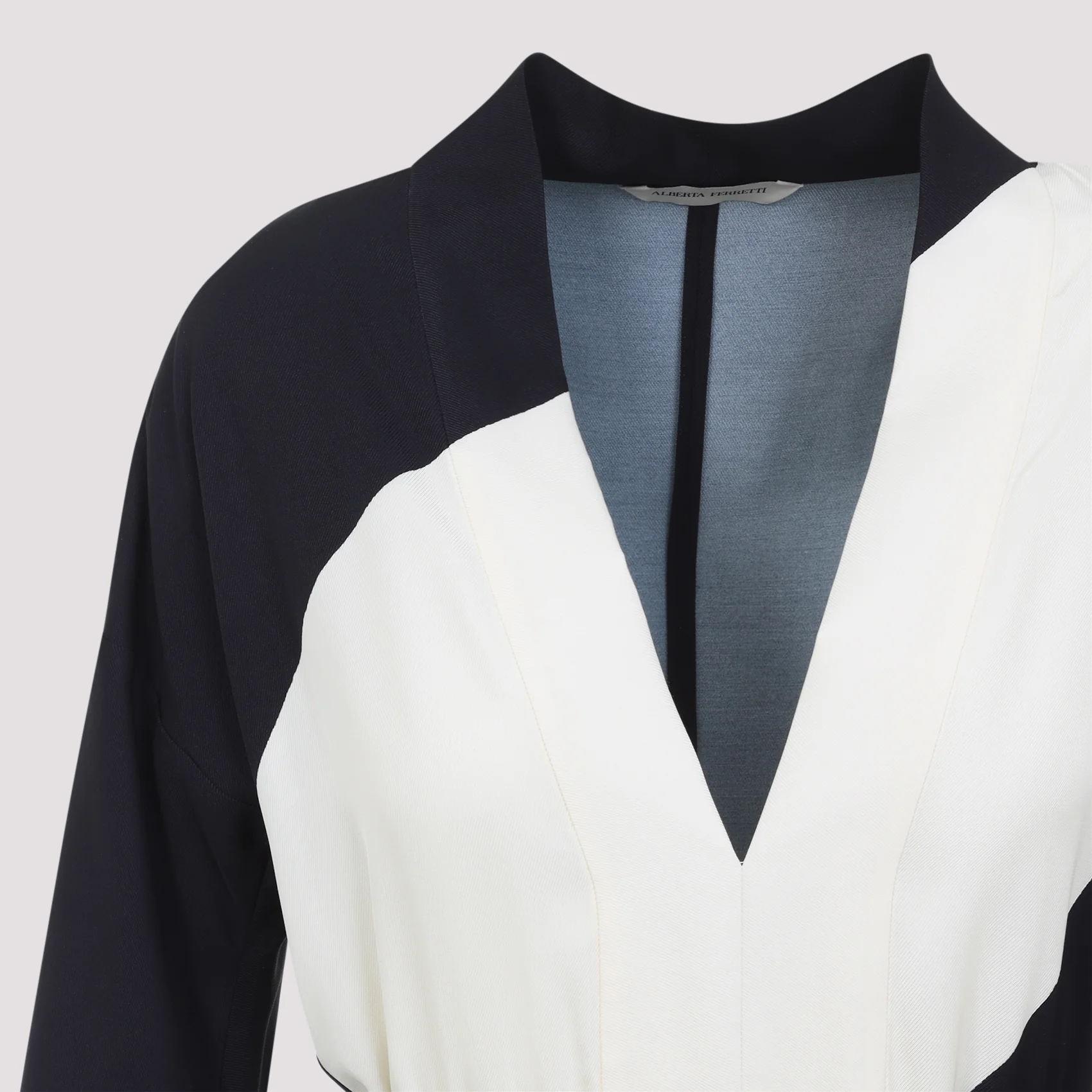 BLACK TWILL PRINTED DRESS - Image 4