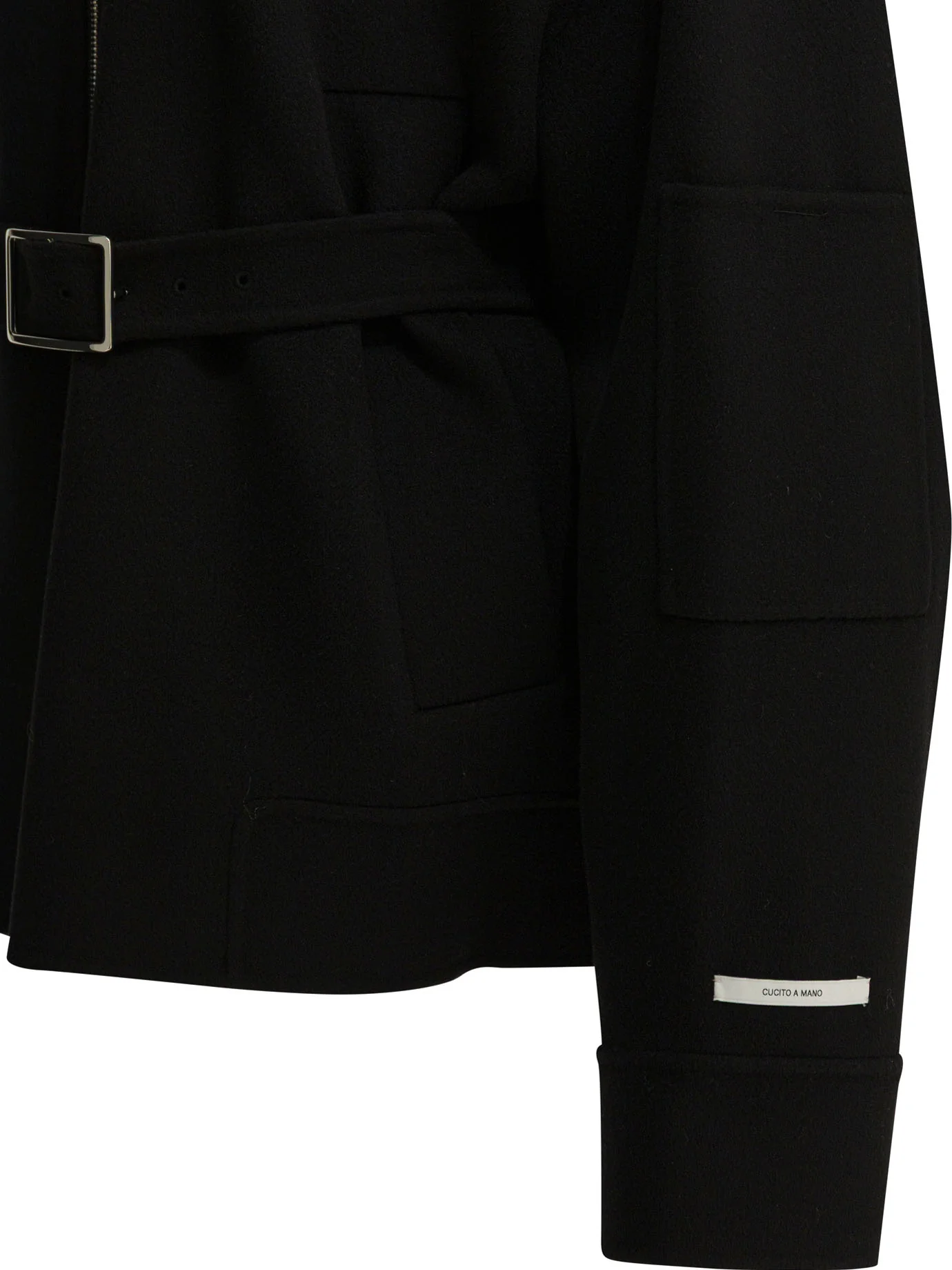 BLACK VIRGIN WOOL JACKET - Image 4