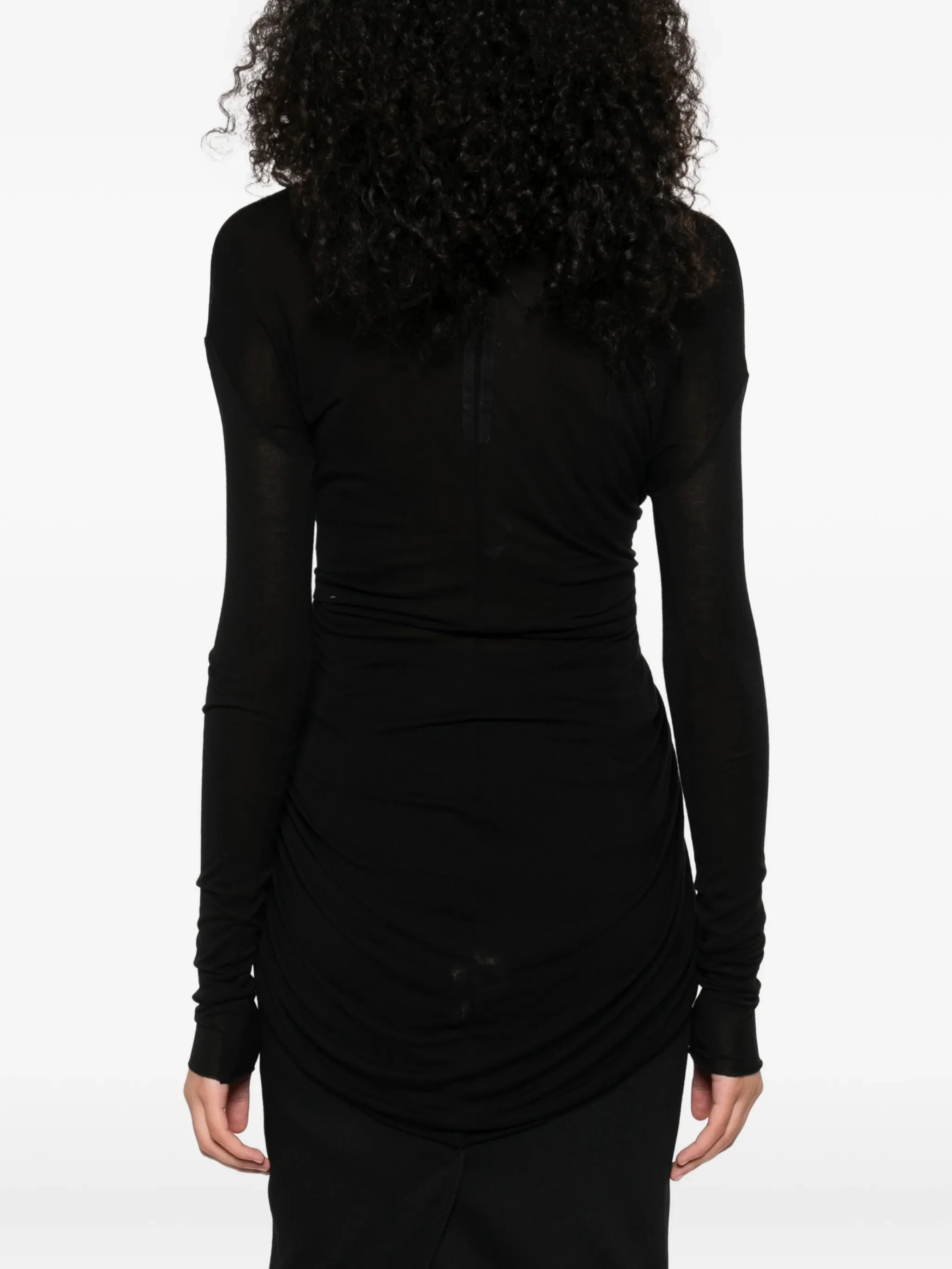 BLACK VISCOSE SILK RADIANCE TOP - Image 4