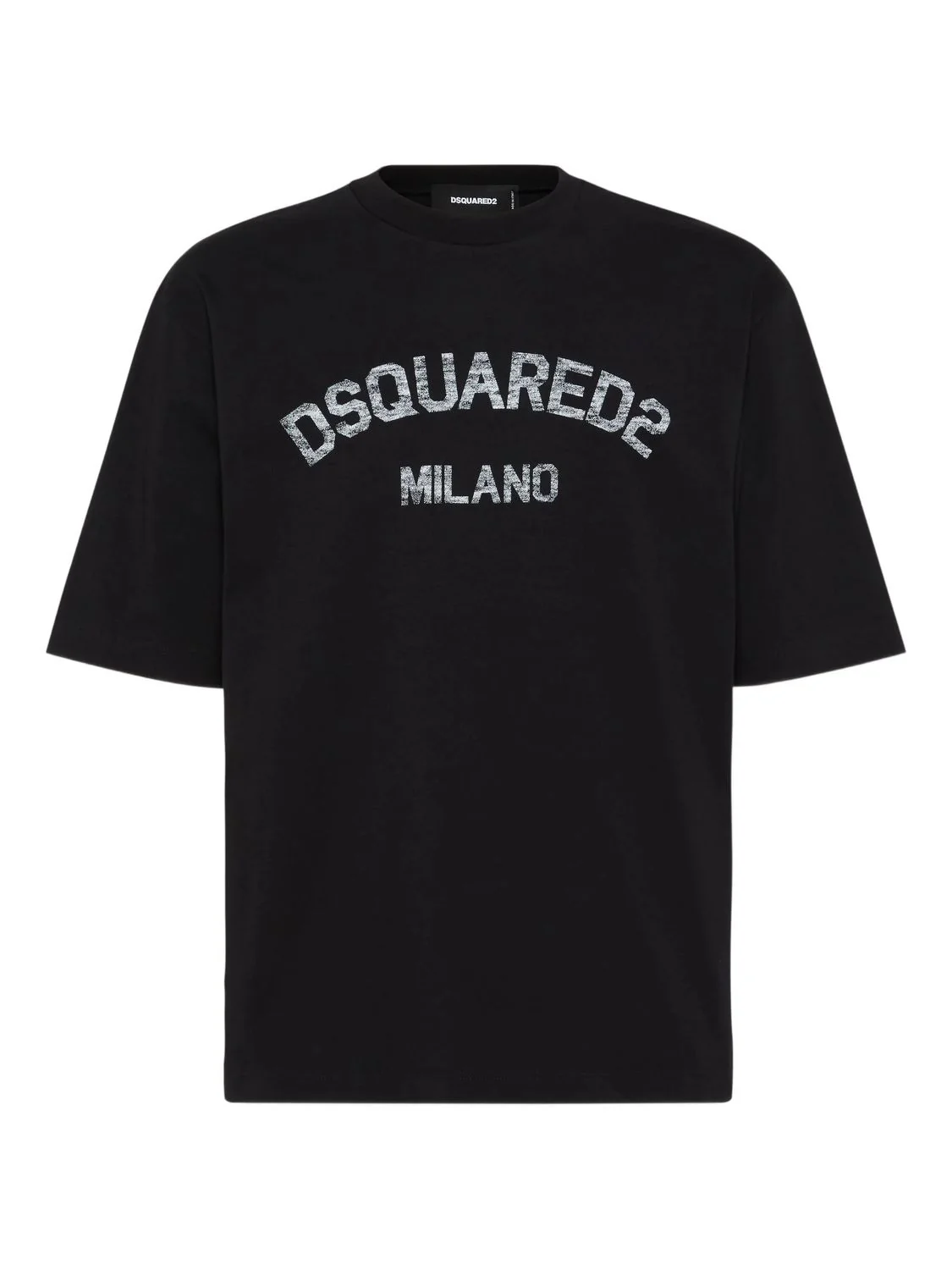 BLACK-FUXIA COTTON T-SHIRT