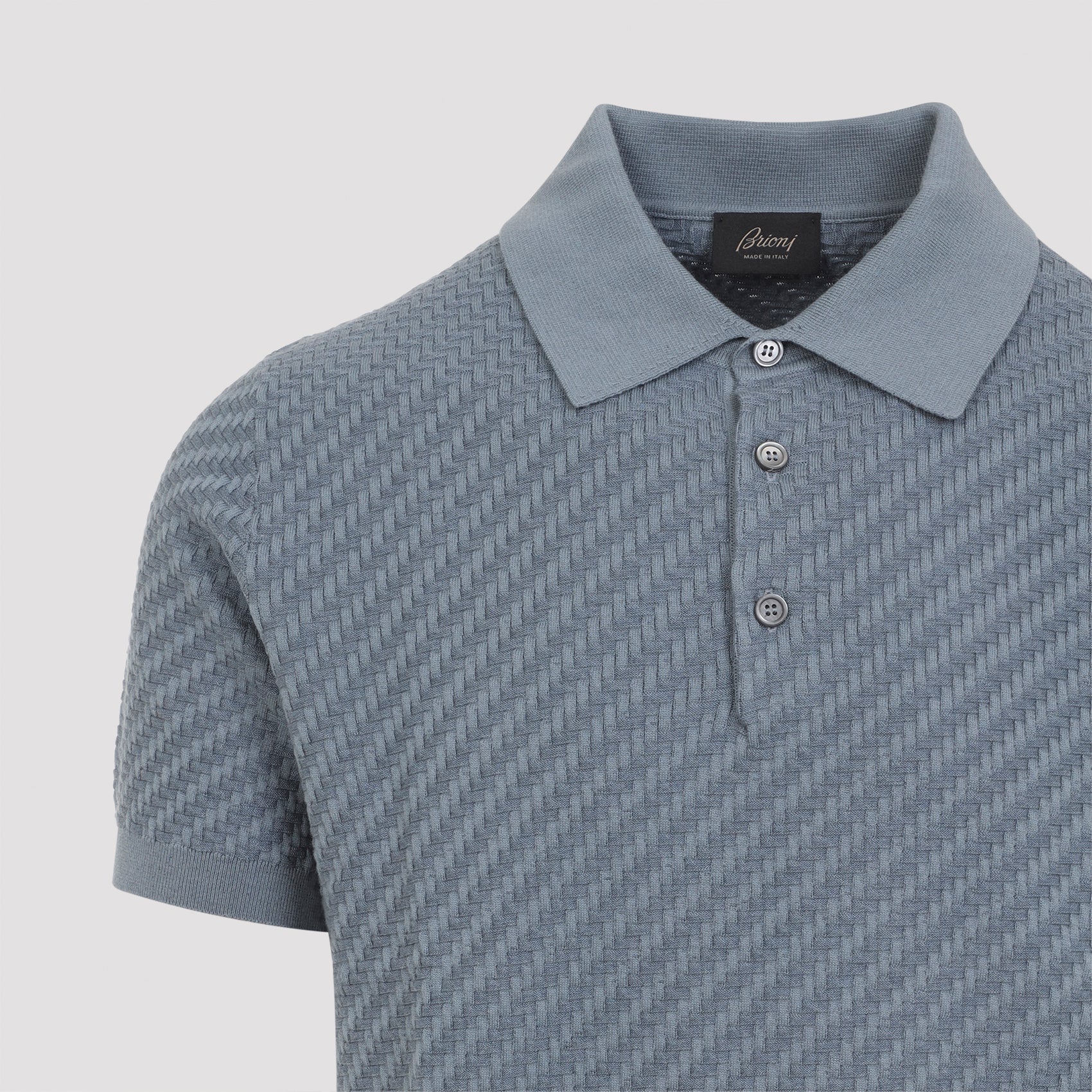 BLUE COTTON POLO - Image 4