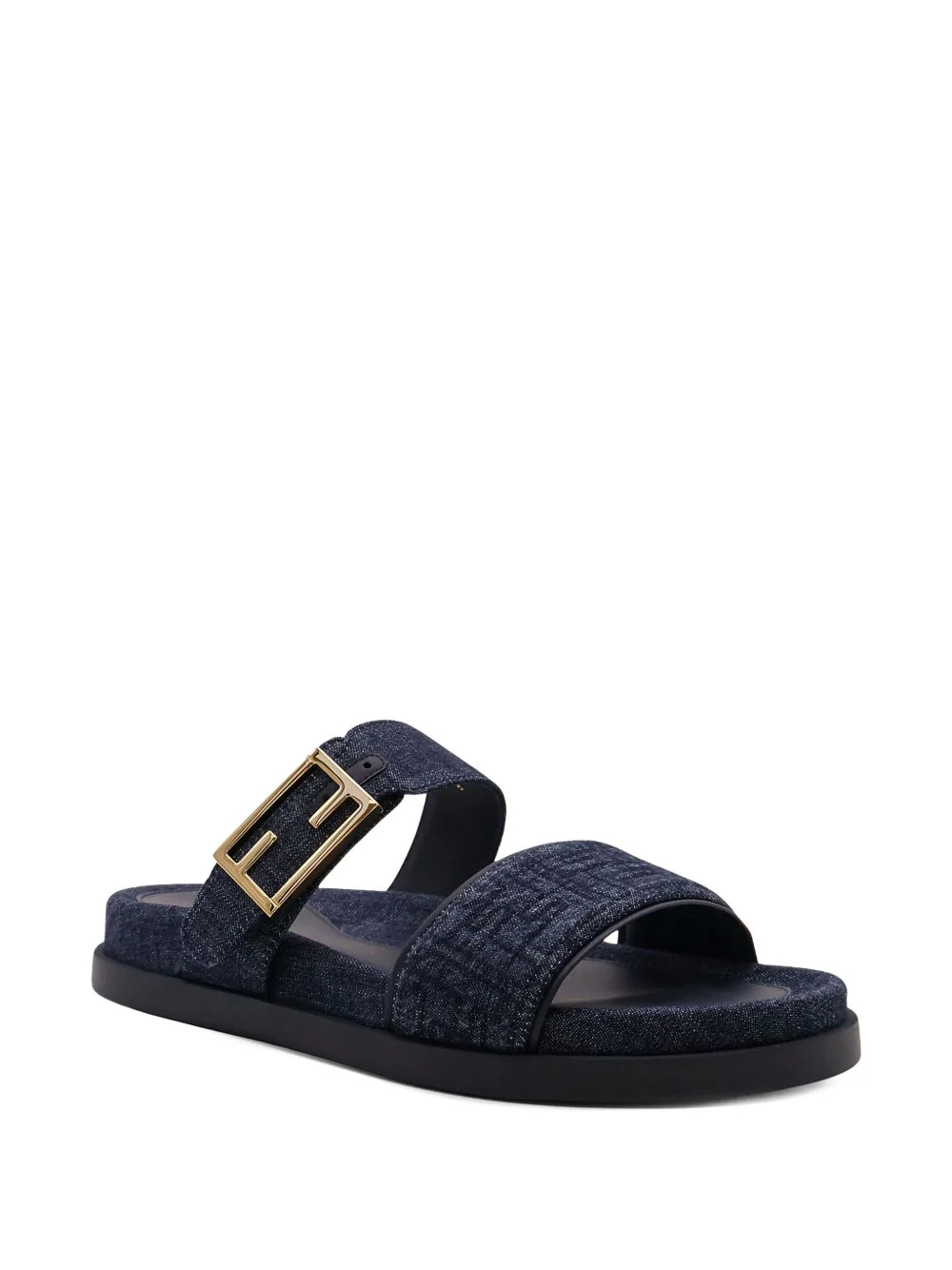 BLUE COTTON POLYESTER DENIM SANDALS - Image 3