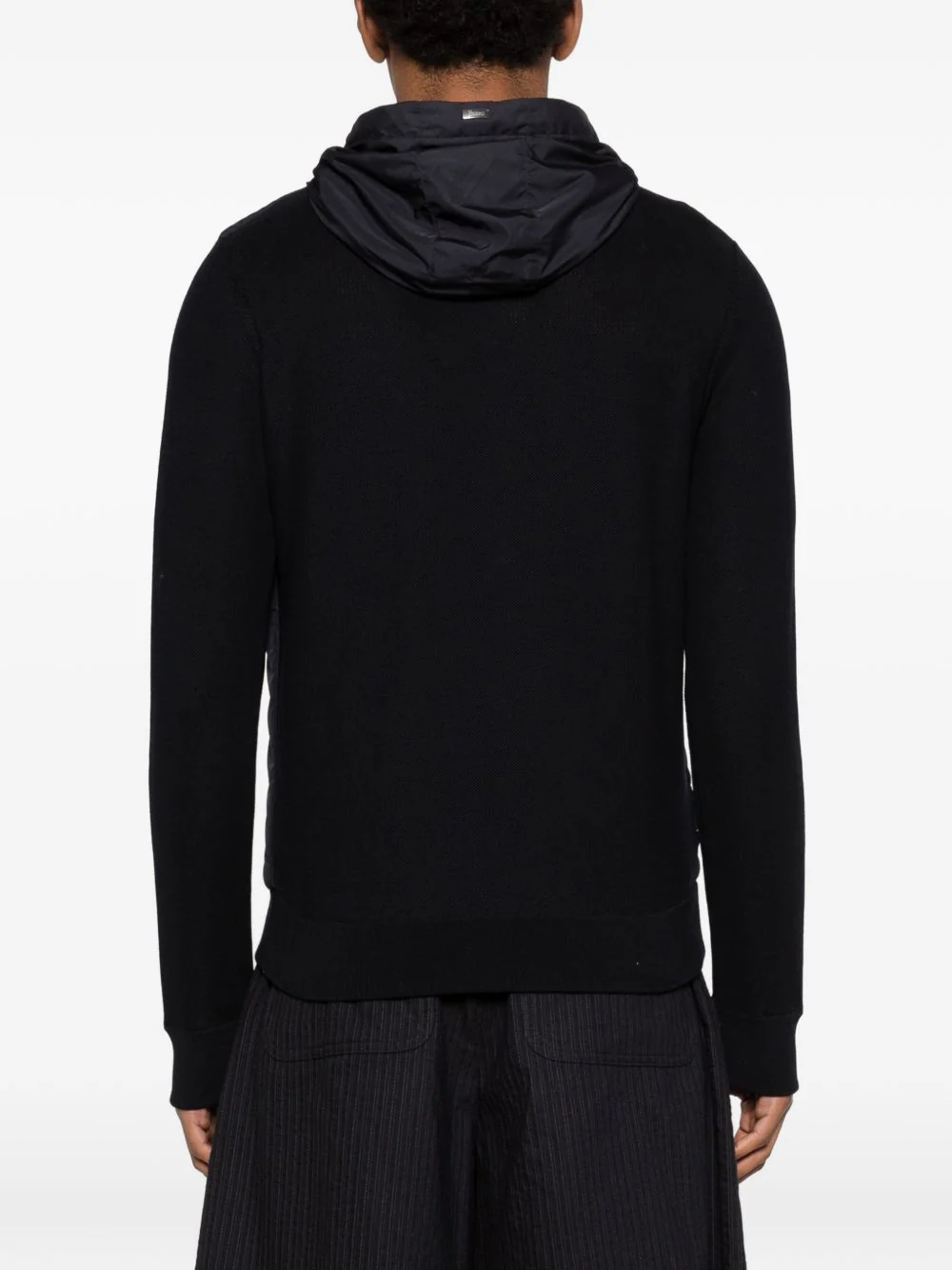 BLUE COTTON POLYESTER SWEATSHIRT JACKET - Image 4