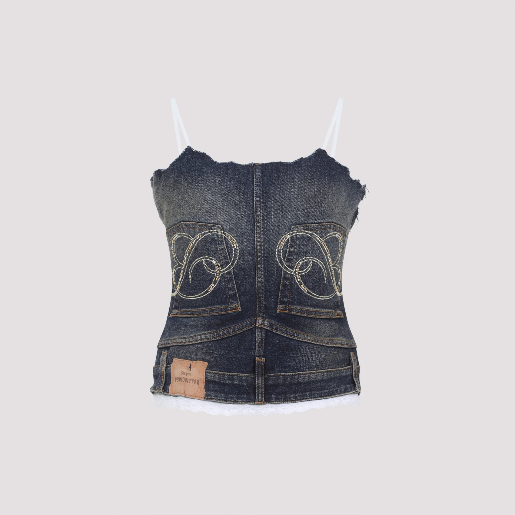 BLUE PATCHED COTTON TOP - Image 3