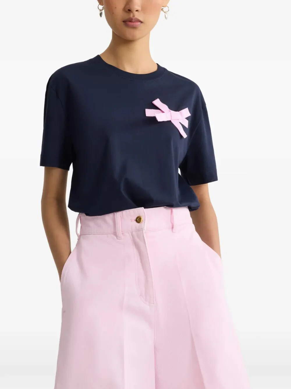 BOW T-SHIRT IN ORGANIC COTTON - Image 4