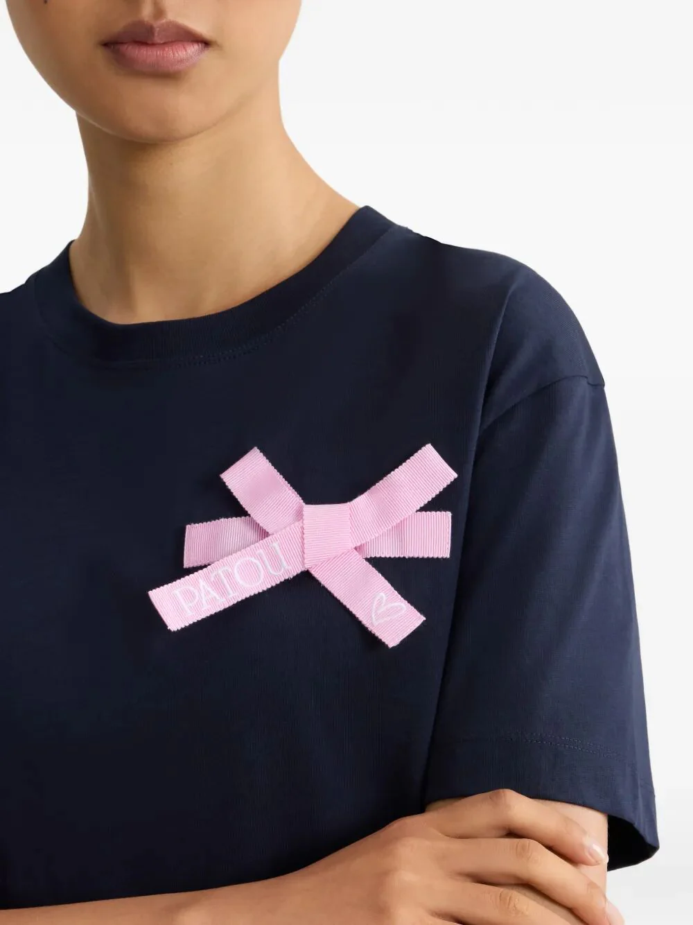 BOW T-SHIRT IN ORGANIC COTTON - Image 5