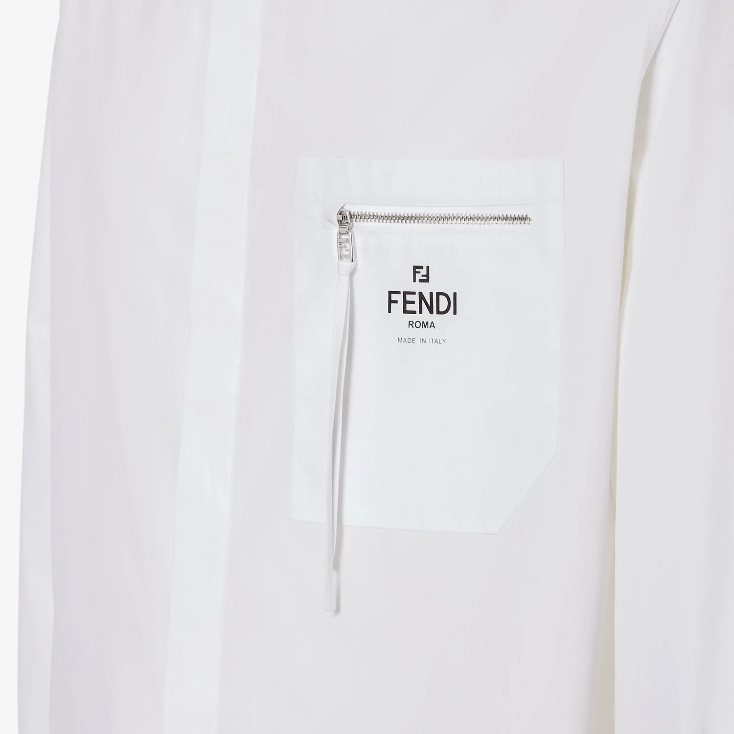 BOXY FIT COTTON SHIRT WITH ZIP POCKET - Image 3