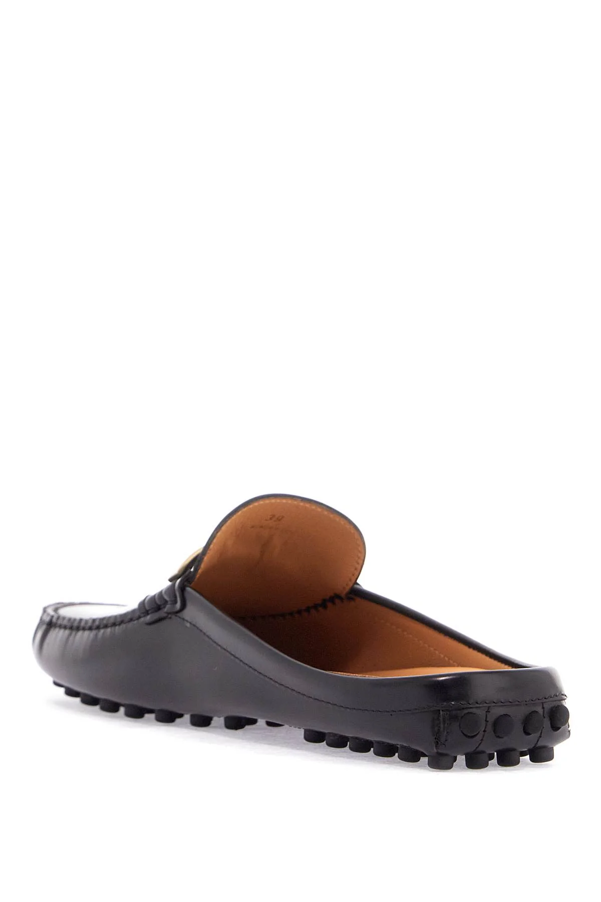 BRANDED METAL BAR LEATHER GOMMINO MULES - Image 4