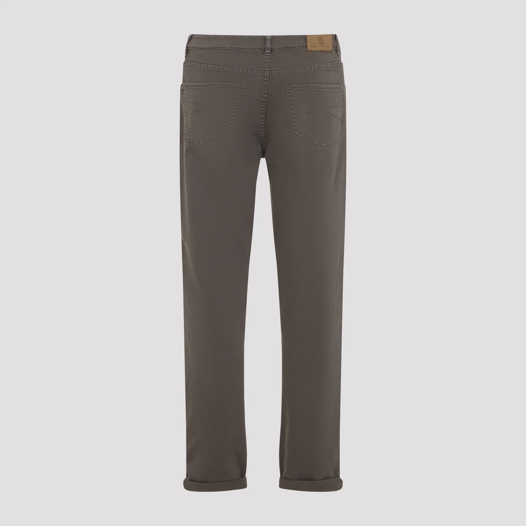 BROWN COTTON JEANS - Image 3