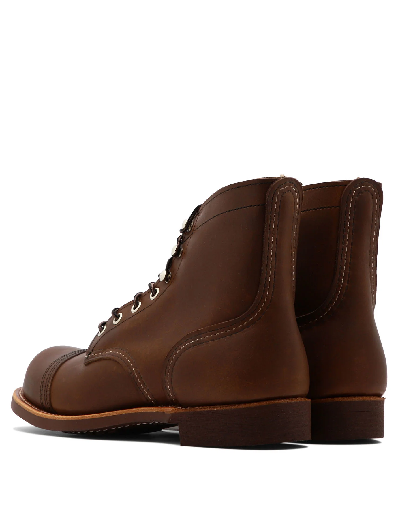 BROWN LEATHER ANKLE BOOTS - Image 4
