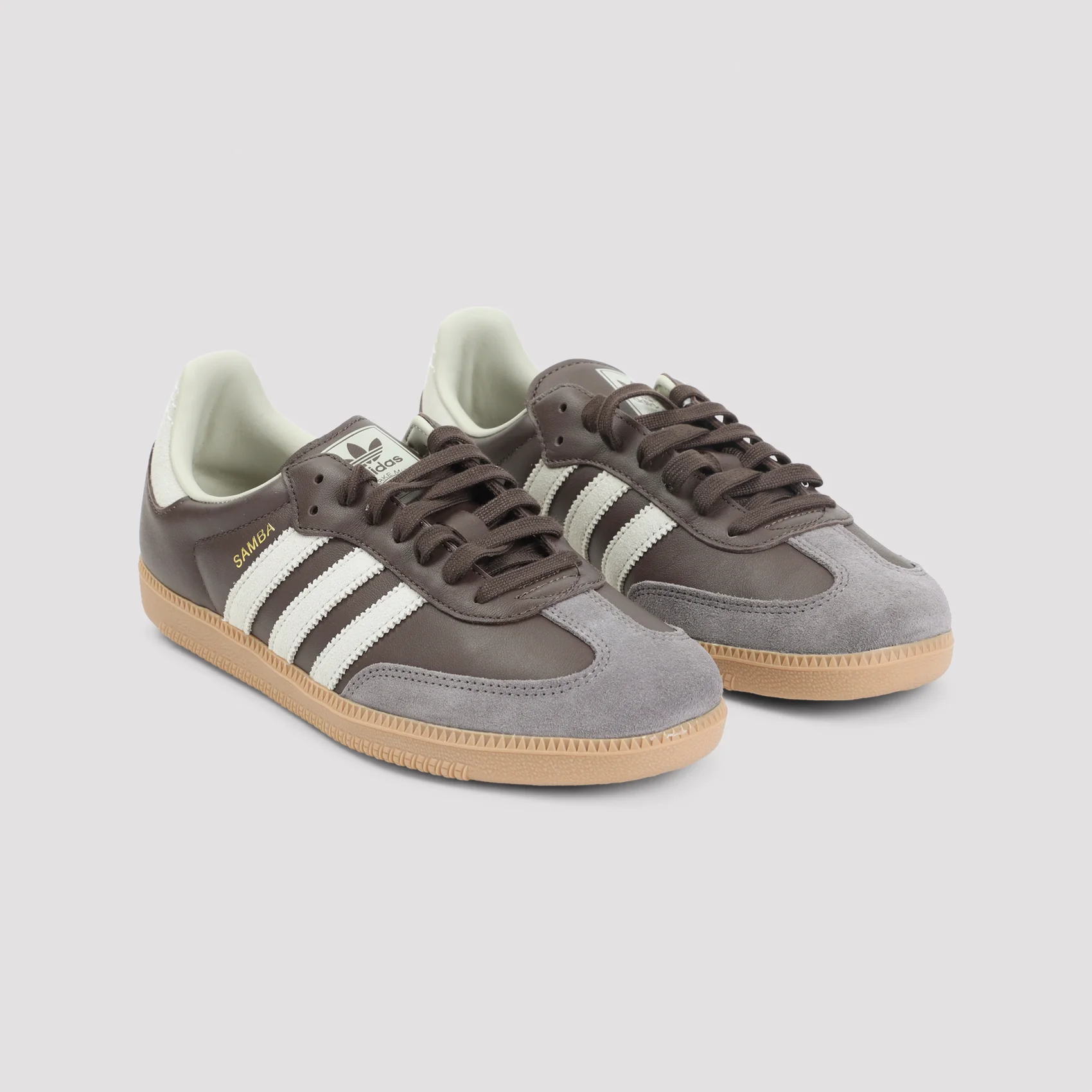BROWN SAMBA OG LEATHER SNEAKERS - Image 4