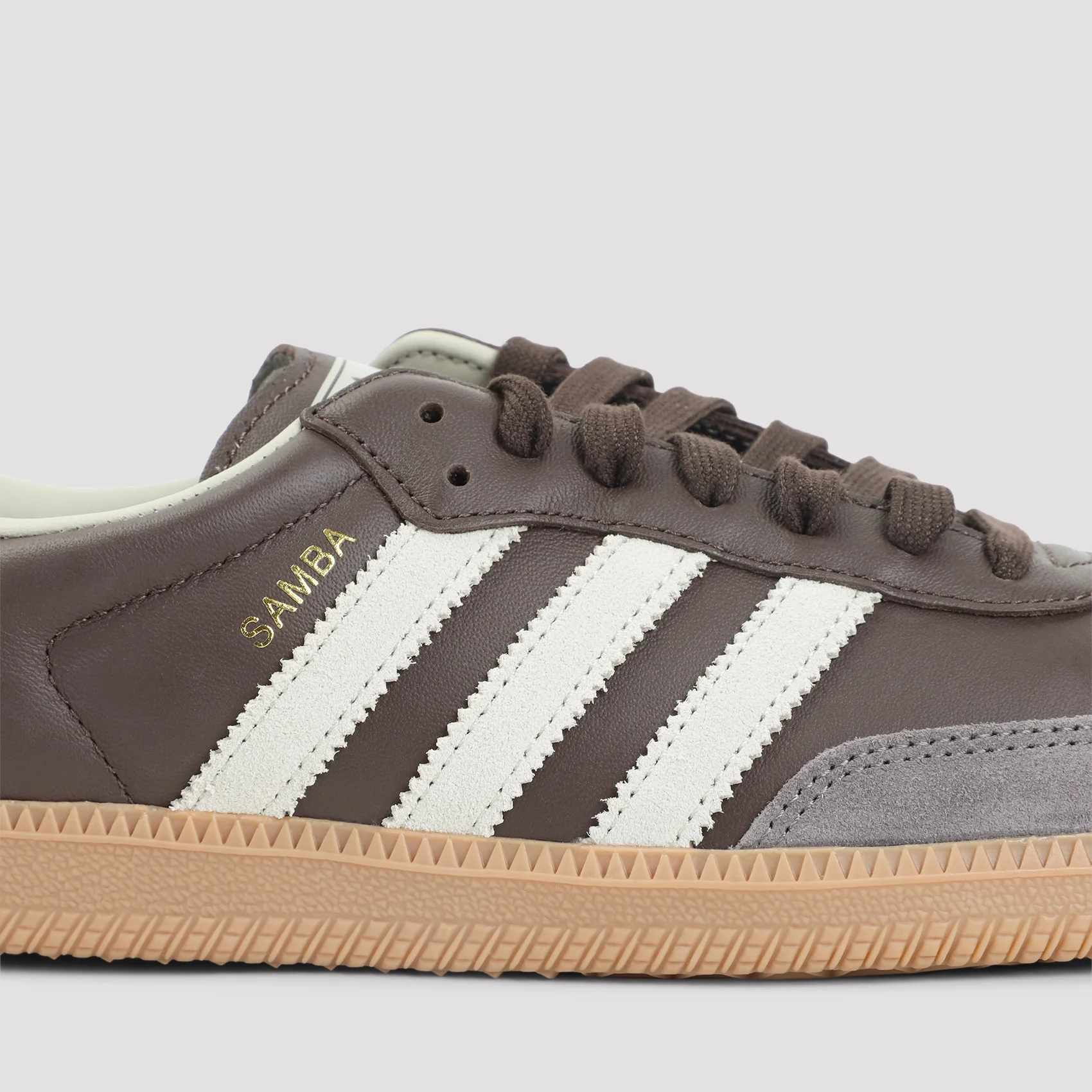 BROWN SAMBA OG LEATHER SNEAKERS - Image 5