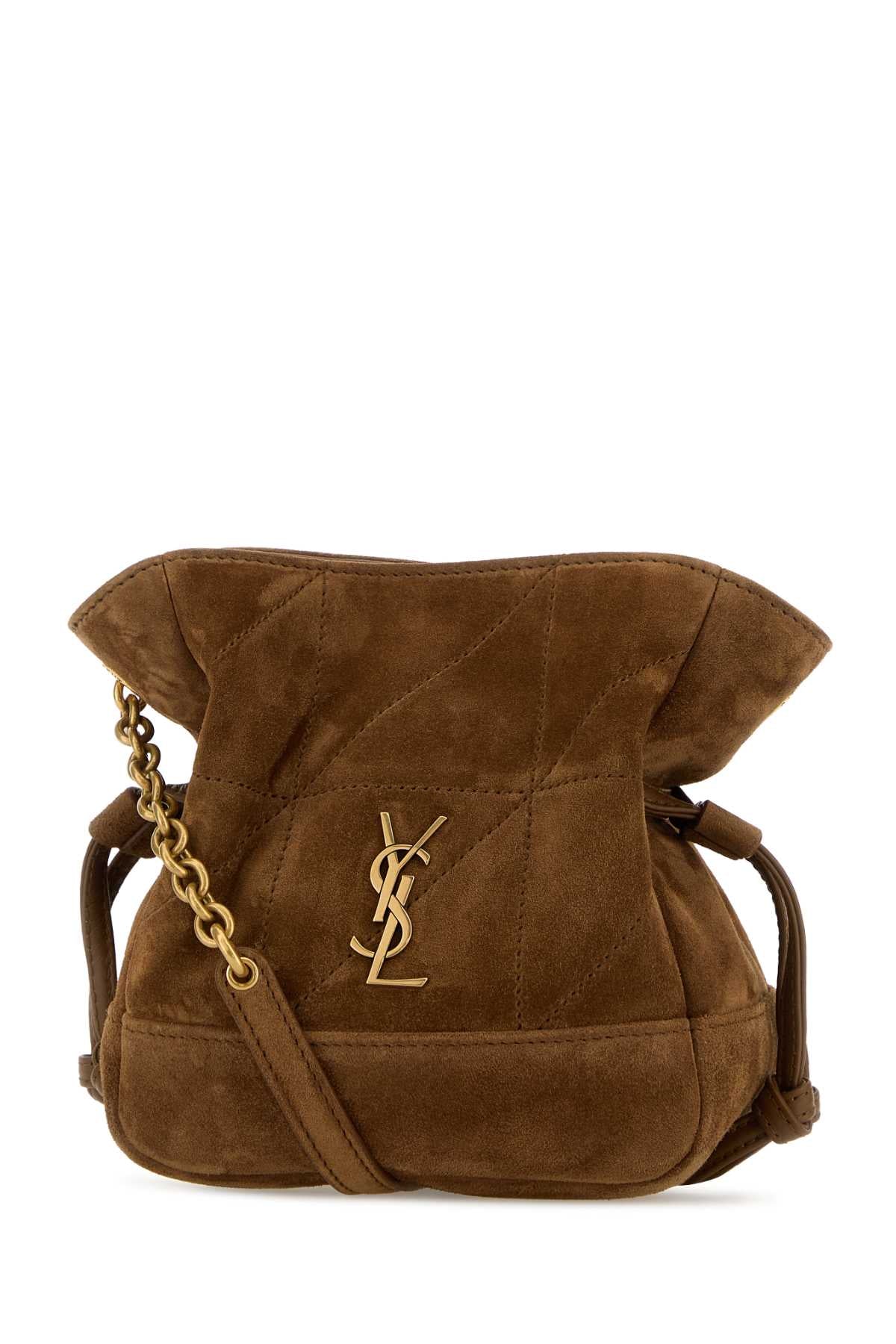 BROWN SUEDE MINI JAMIE BUCKET BAG - Image 2
