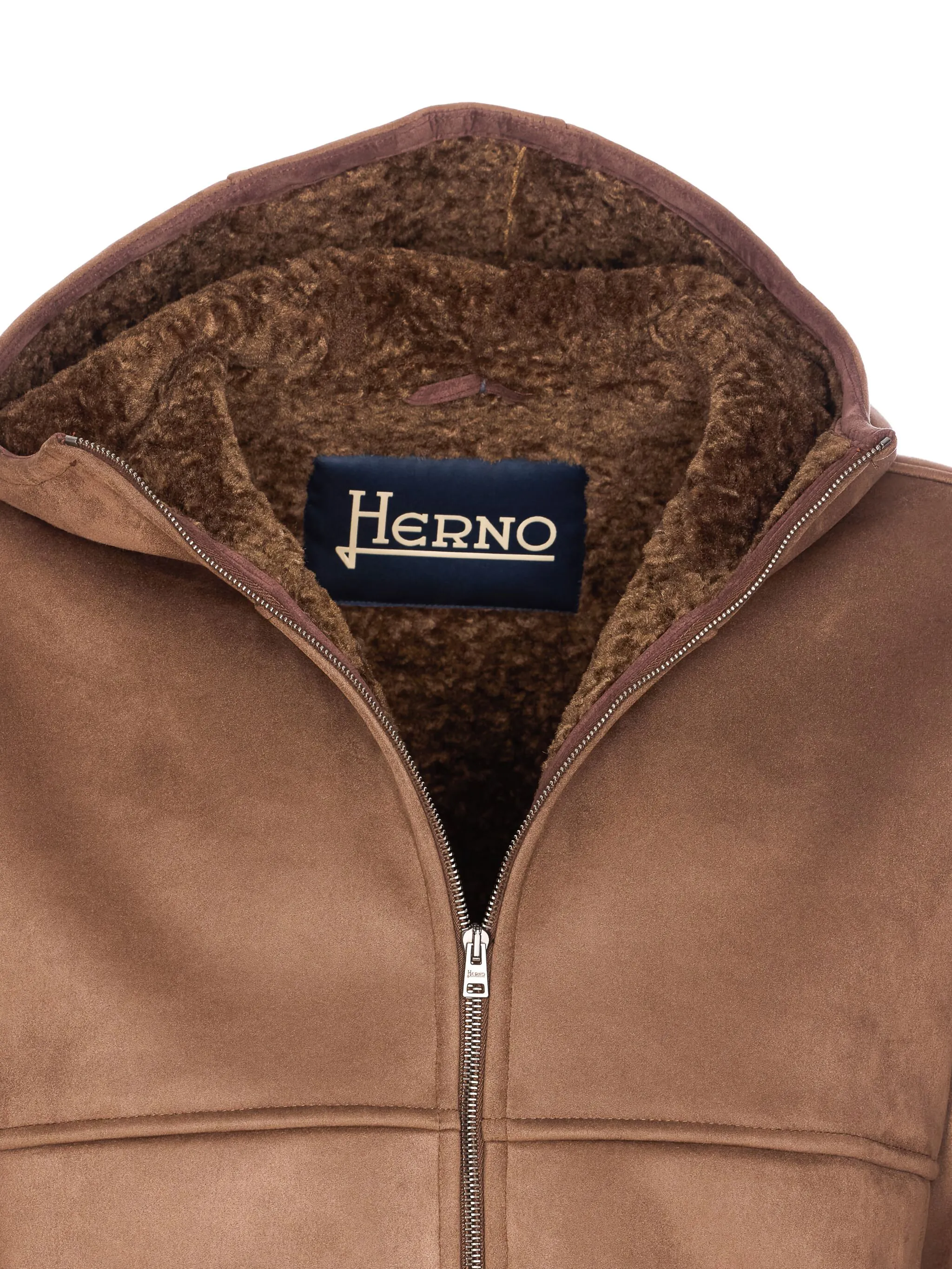BROWN WOOL POLYAMIDE SHORT JACKET - Image 4