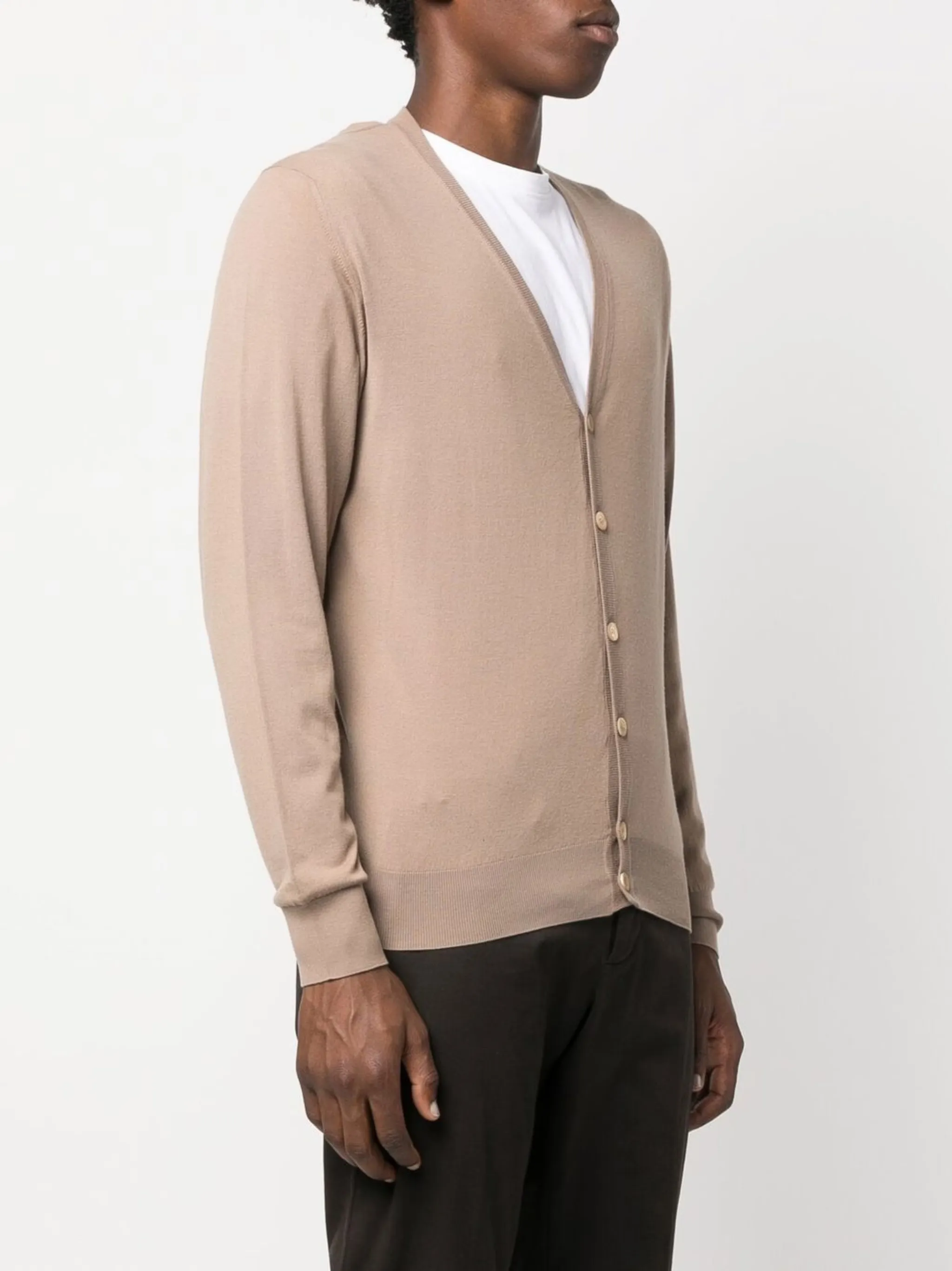 CAMEL KID WOOL BOTTON CARDIGAN - Image 5