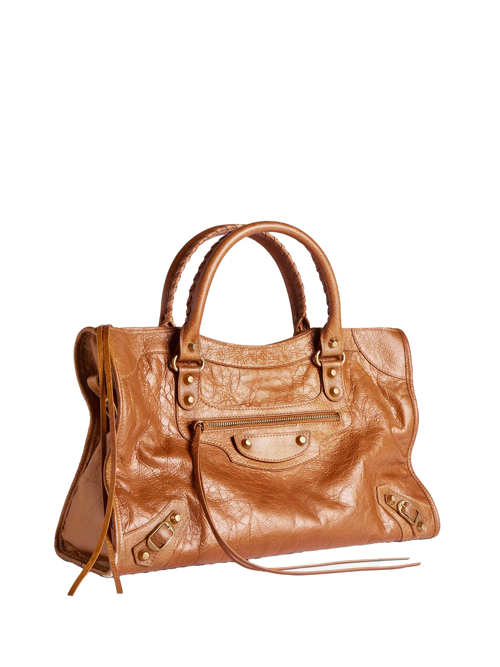 CAMEL LEATHER MEDIUM LE CITY SHOPPING BAG - Image 2