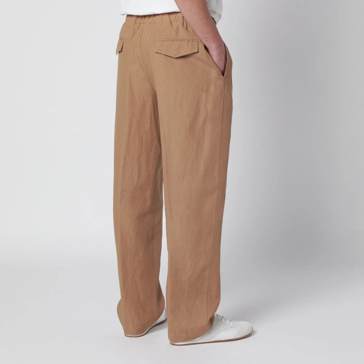 CAMEL LINEN TROUSERS - Image 2